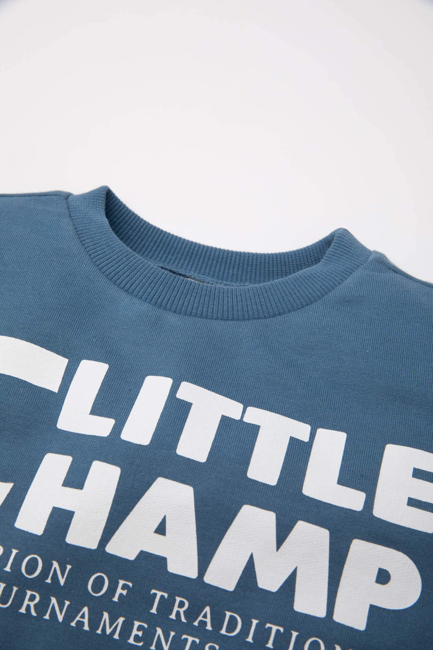 Erkek Bebek 2'li Takım Baskılı Sweatshirt Jogger Eşofman Altı