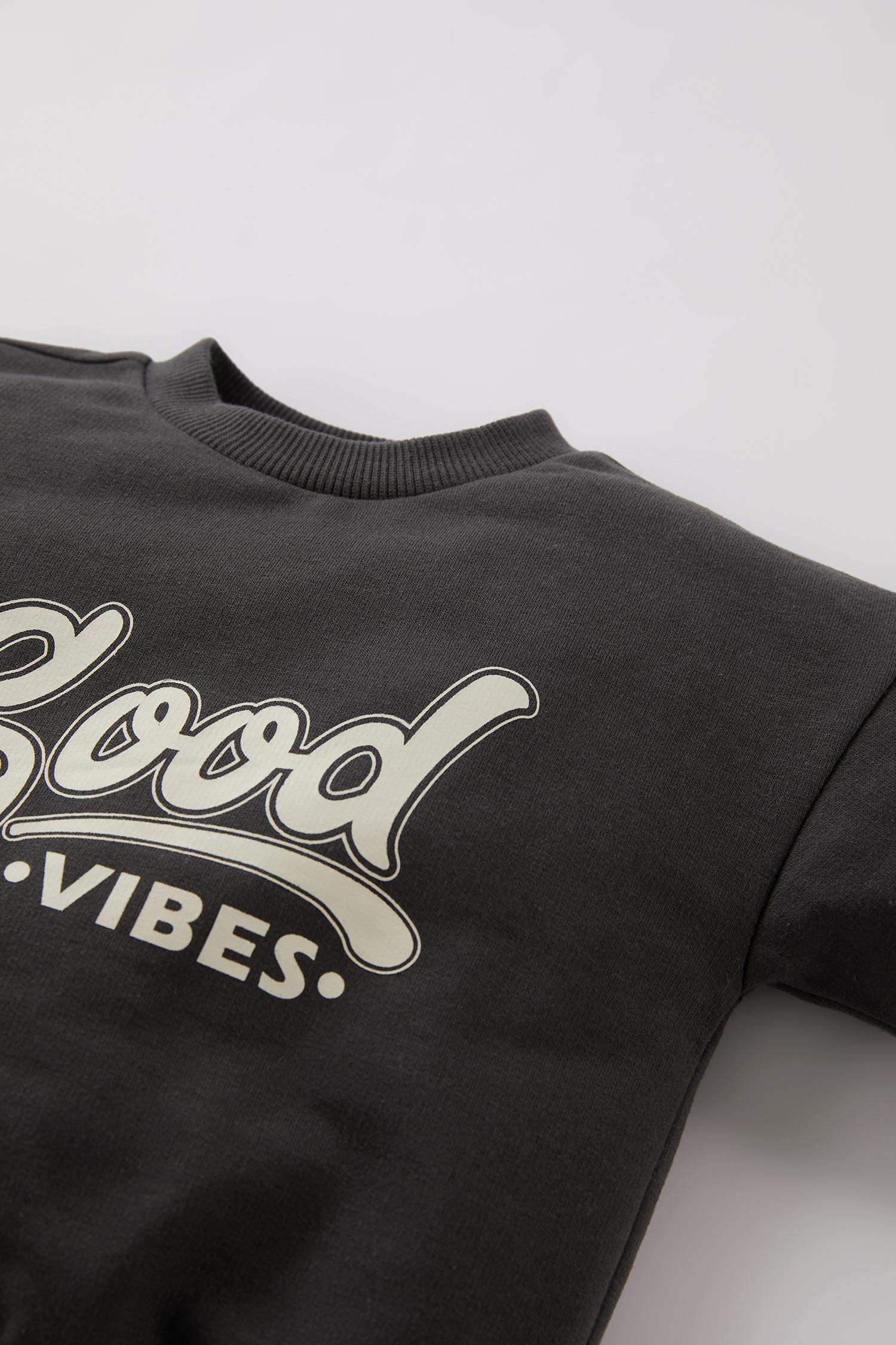 Baby Boy Printed Sweatshirt Sweatpants 2 Piece Set