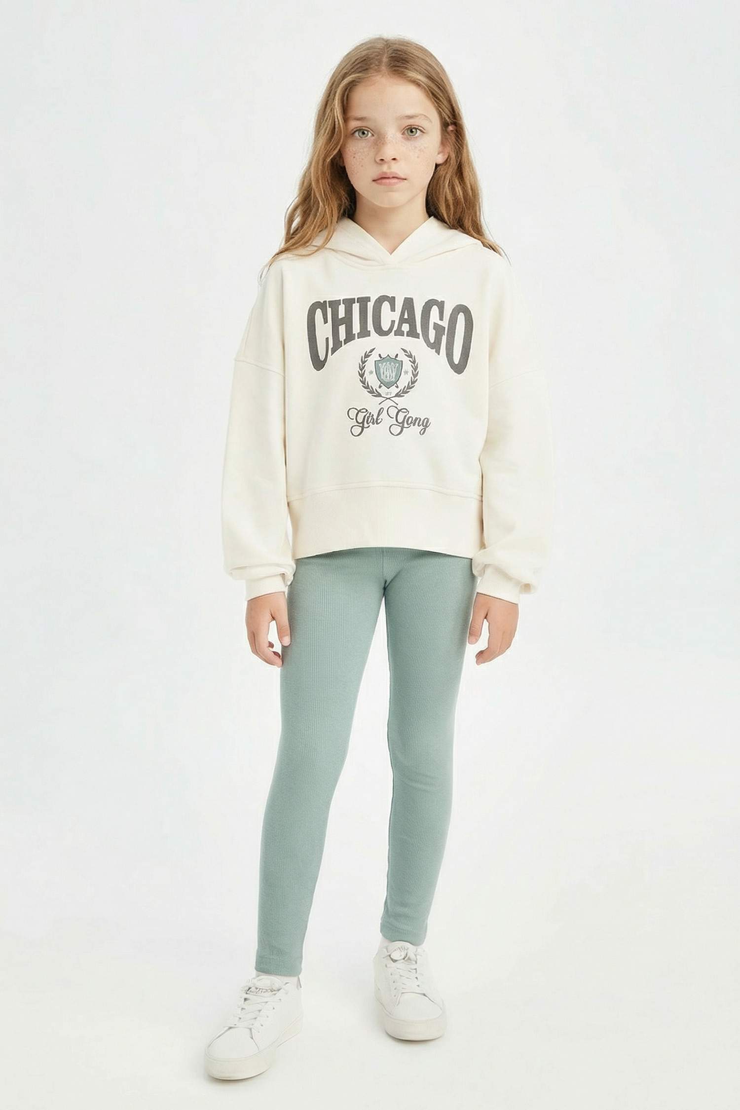 Ensemble de Sweat à capuche imprimé et Leggings pour BéBé Fille