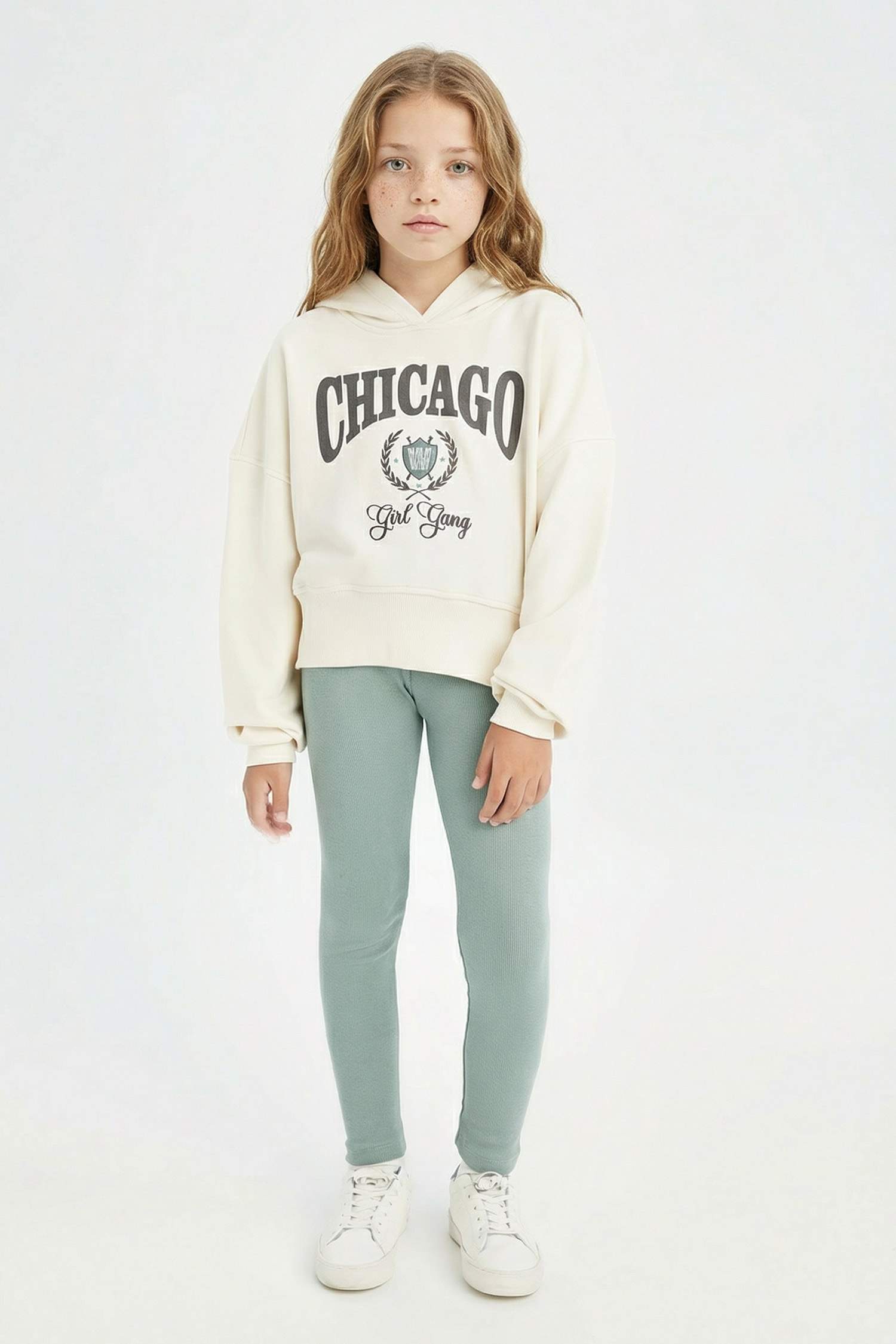 Ensemble de Sweat à capuche imprimé et Leggings pour BéBé Fille