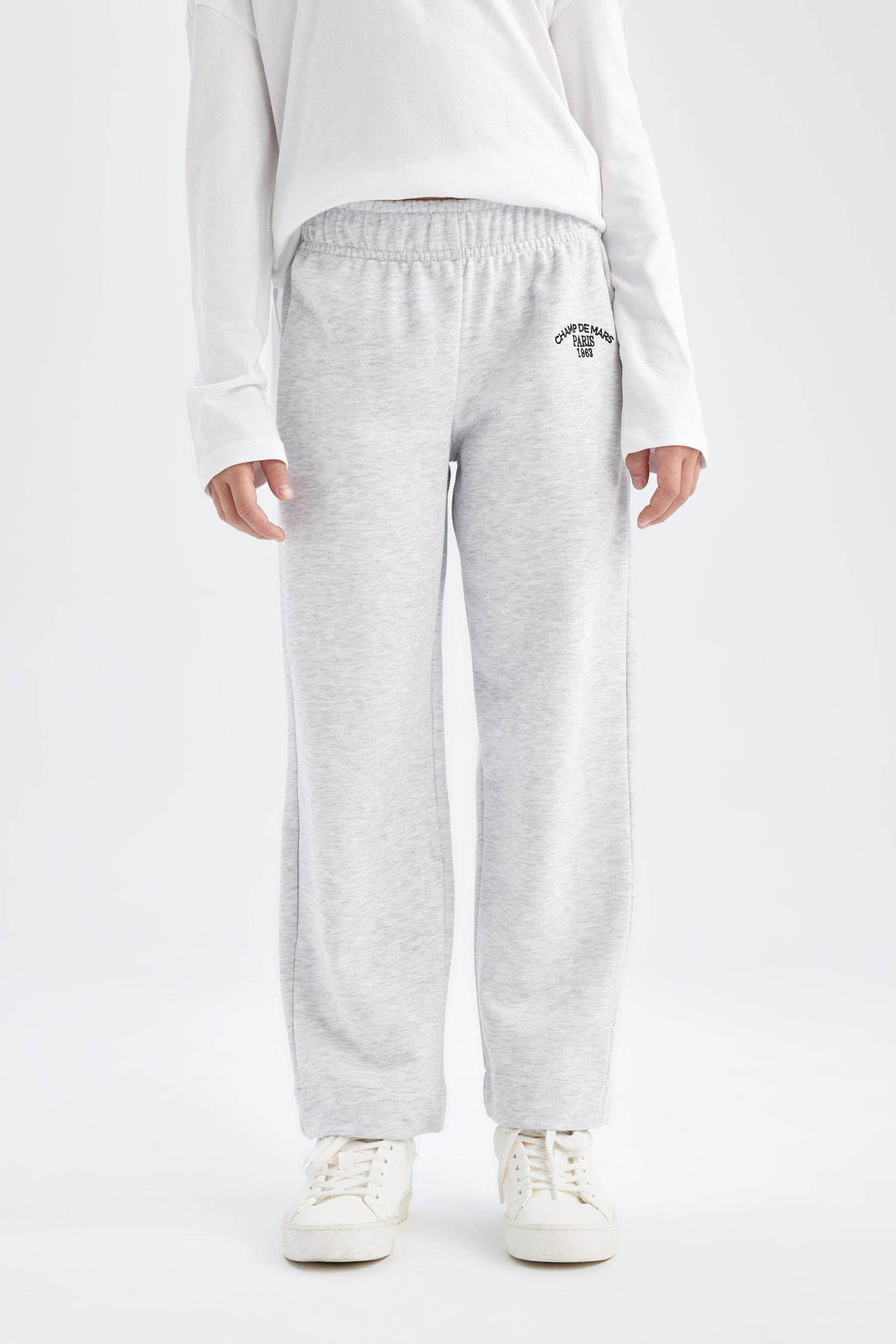 Kız Çocuk Carrot Fit Havuç Kesim Beli Lastikli Baskılı Eşofman Altı