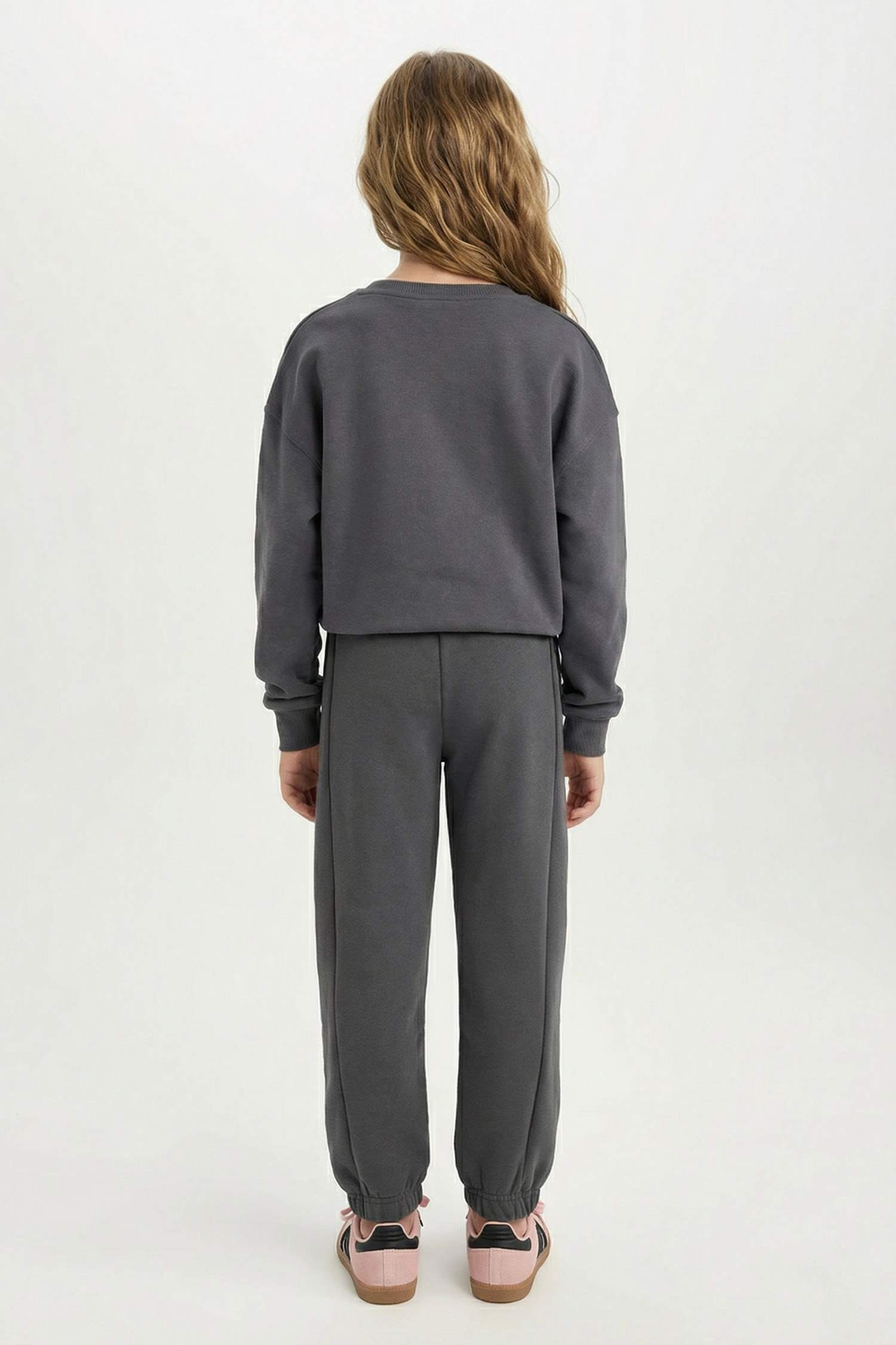 Girl Printed Elastic Waist Pocket Jogger Sweatpants