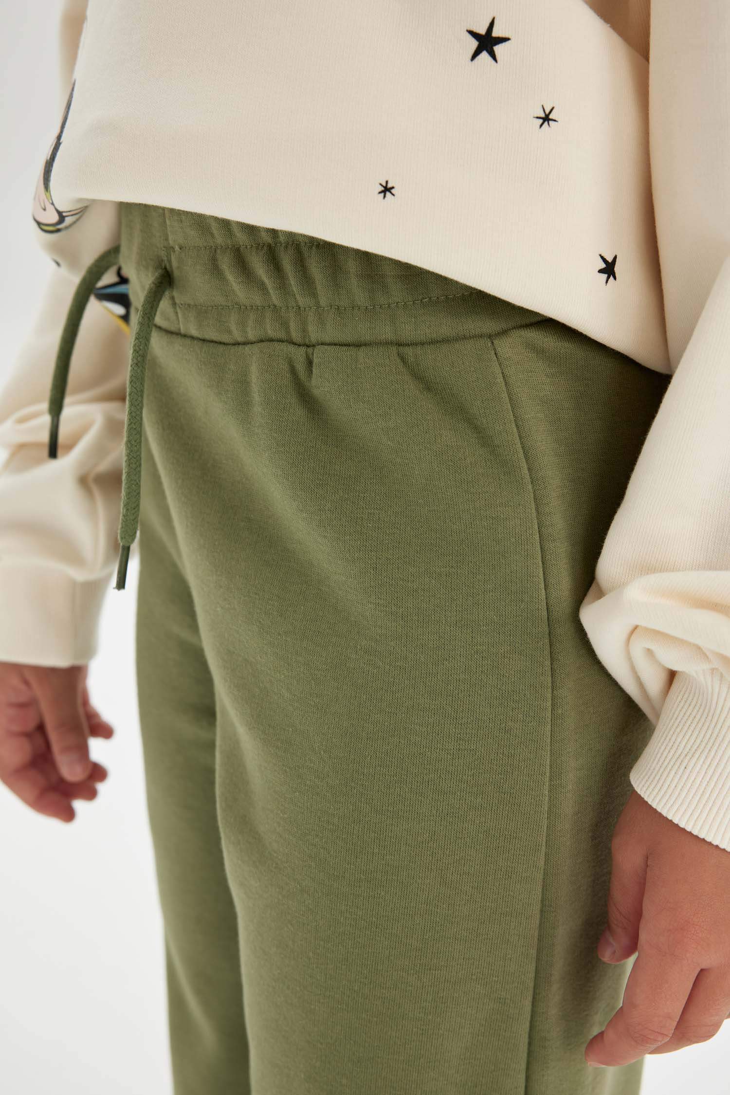 Kız Çocuk Wide Leg Geniş Bol Paça Beli Lastikli Basic Düz Eşofman Altı