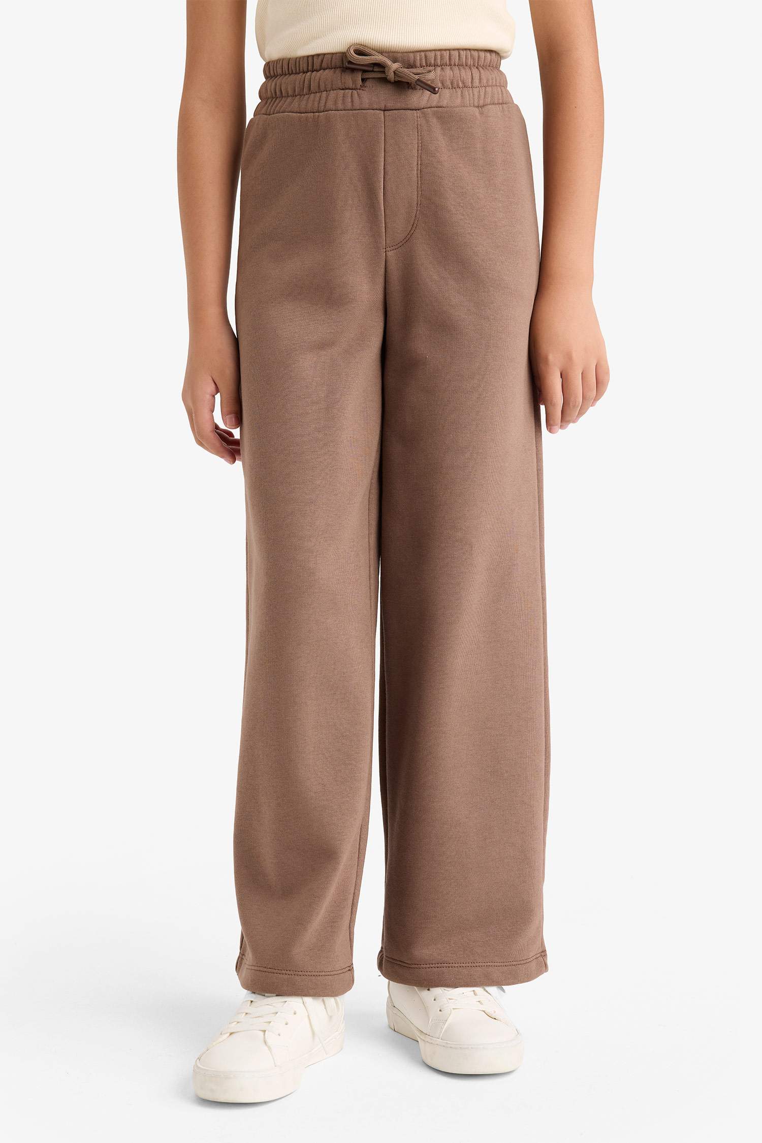 Kız Çocuk Wide Leg Beli Lastikli Geniş Paça Eşofman Altı