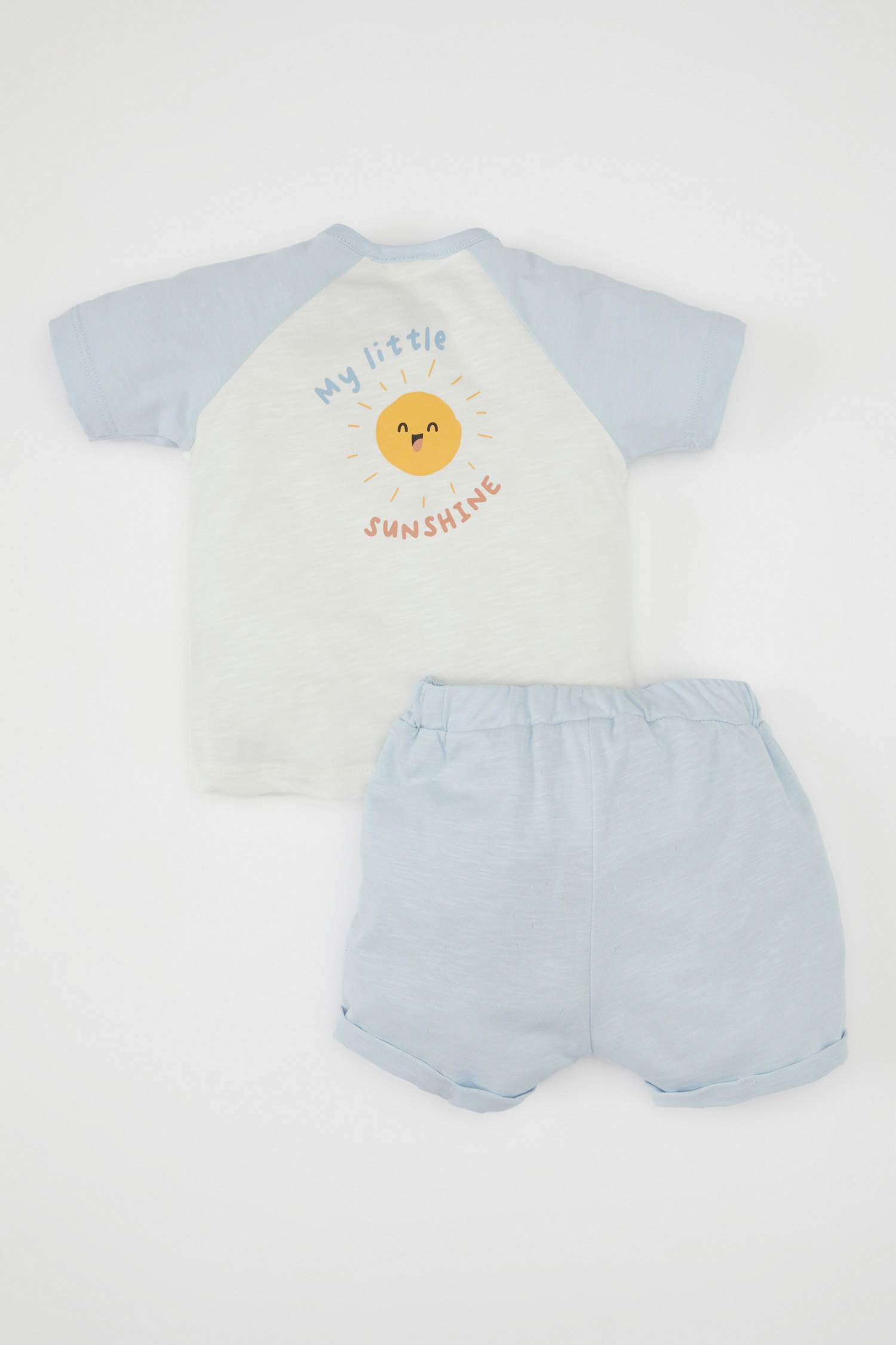 Erkek Bebek 2'li Takım Pamuk Kısa Kollu Tişört Şort