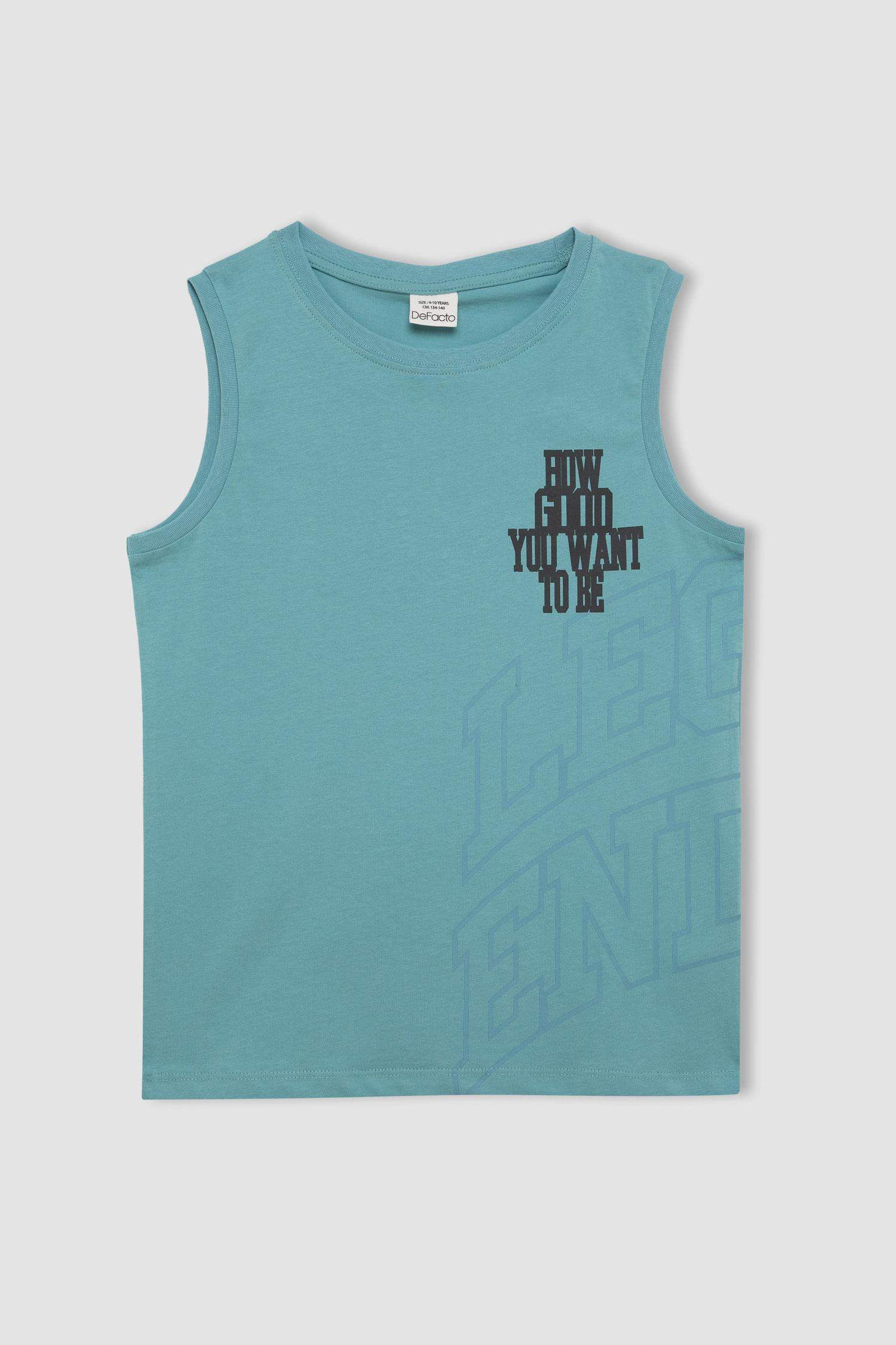 Erkek Çocuk Bisiklet Yaka Baskılı Atlet