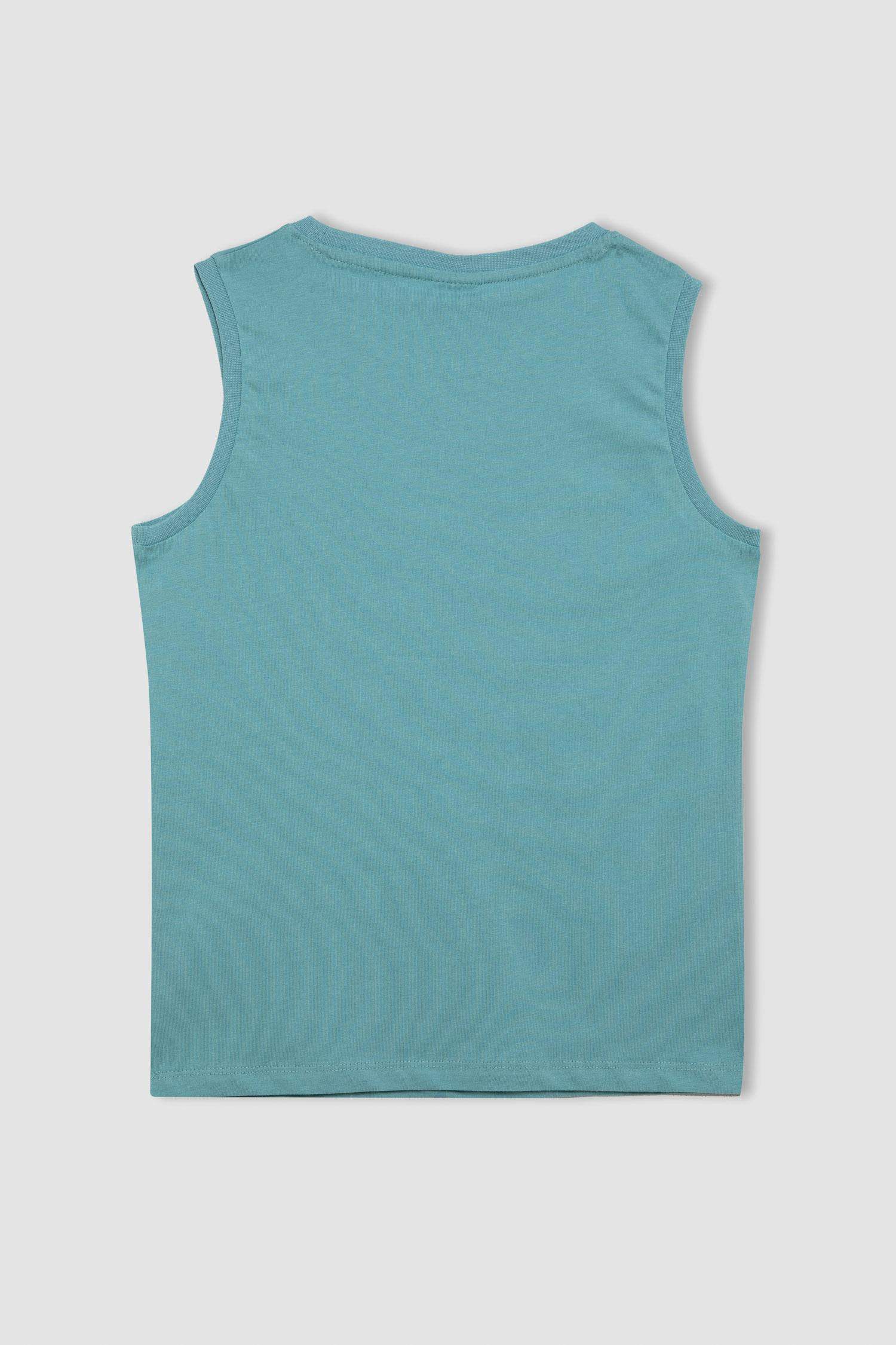 Erkek Çocuk Bisiklet Yaka Baskılı Atlet