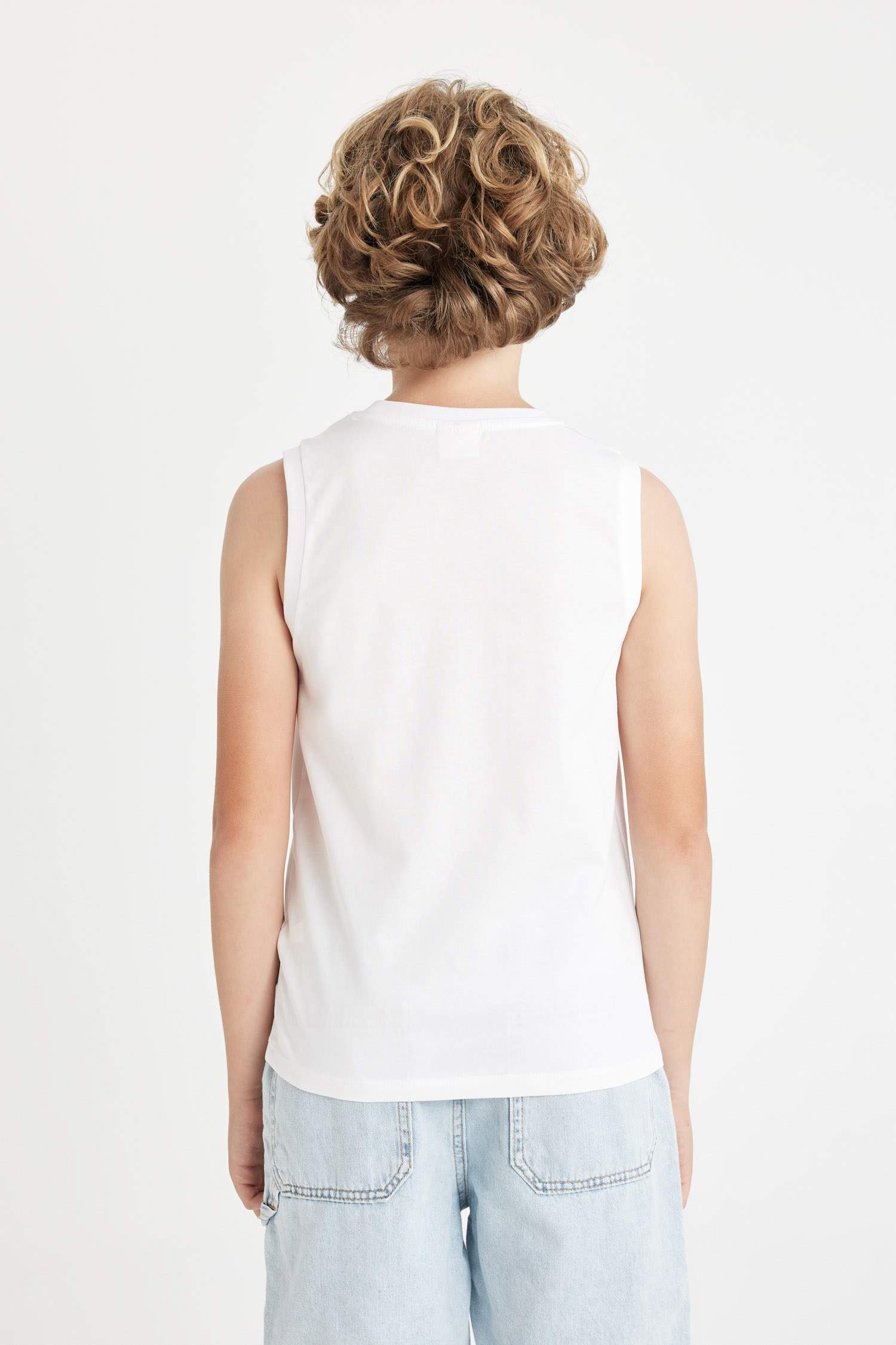 Erkek Çocuk Bisiklet Yaka Baskılı Atlet