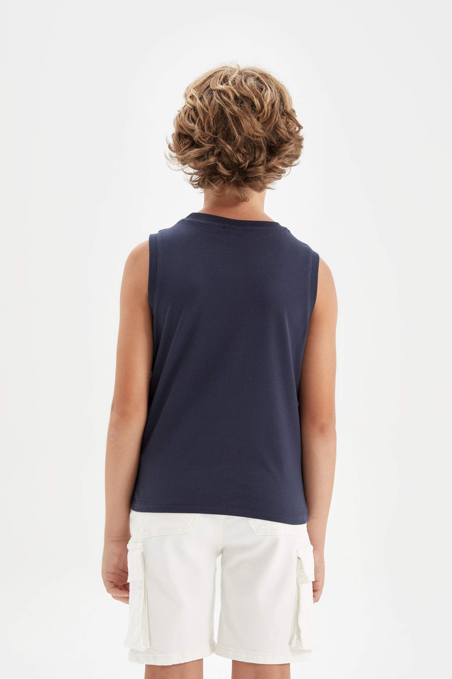 Erkek Çocuk Bisiklet Yaka Baskılı Atlet