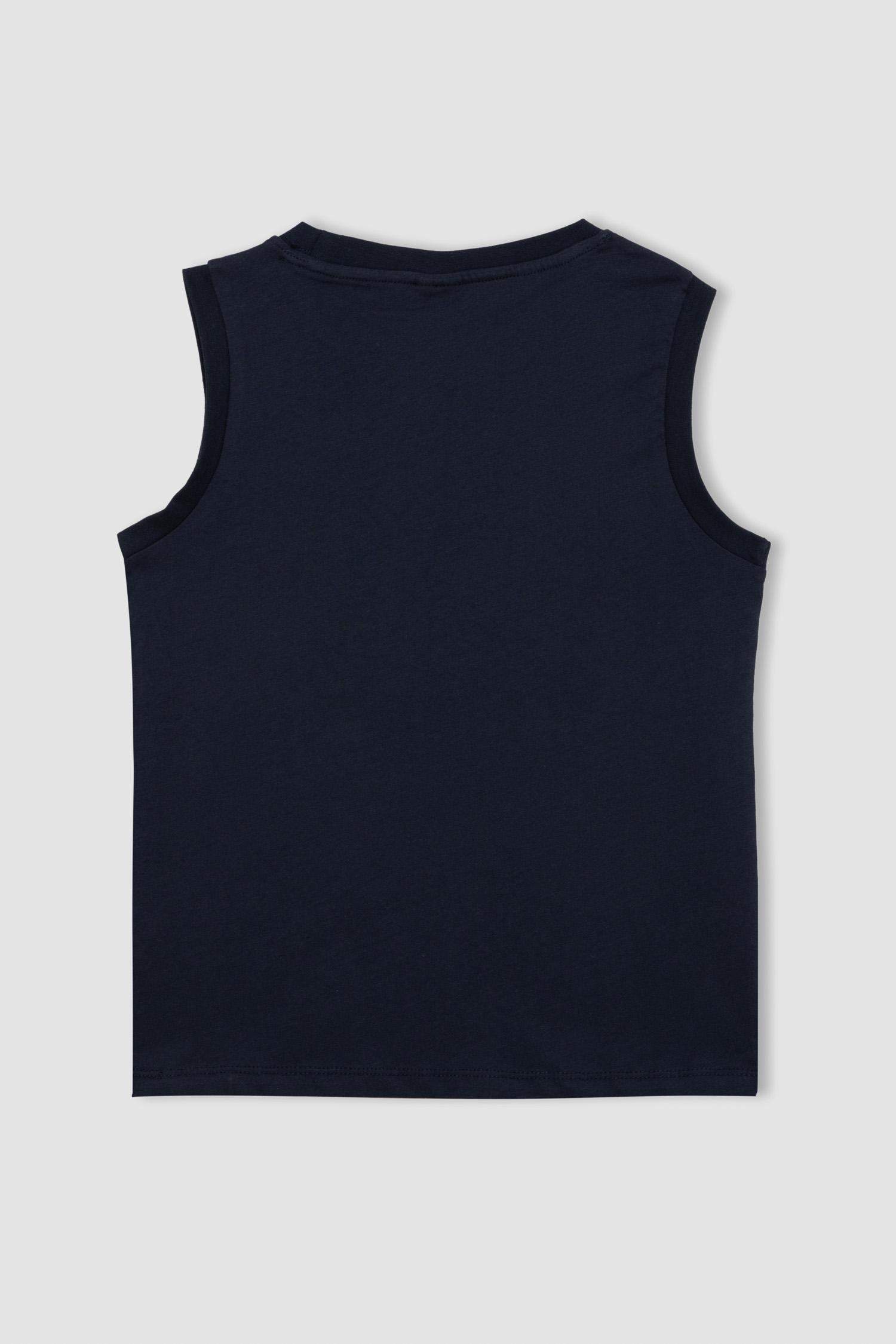 Erkek Çocuk Bisiklet Yaka Baskılı Atlet