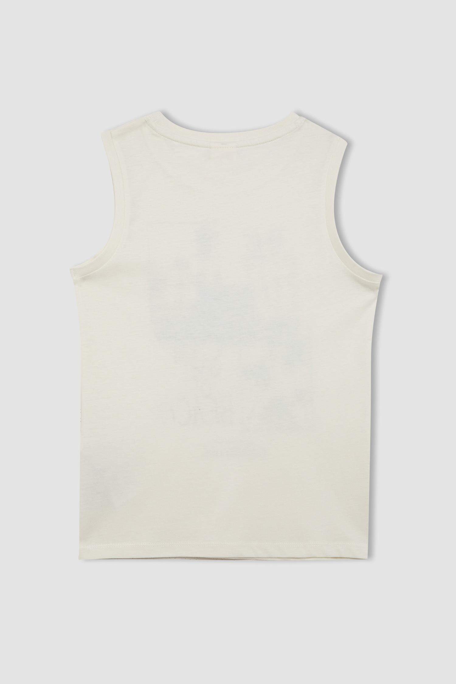 Boy Crew Neck Printed Sleeveless T-Shirt