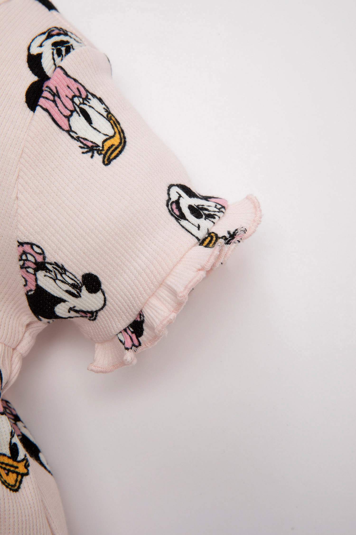 Ensemble de Robe imprimée Mickey & Minnie à manches courtes et culotte pour bébé fille