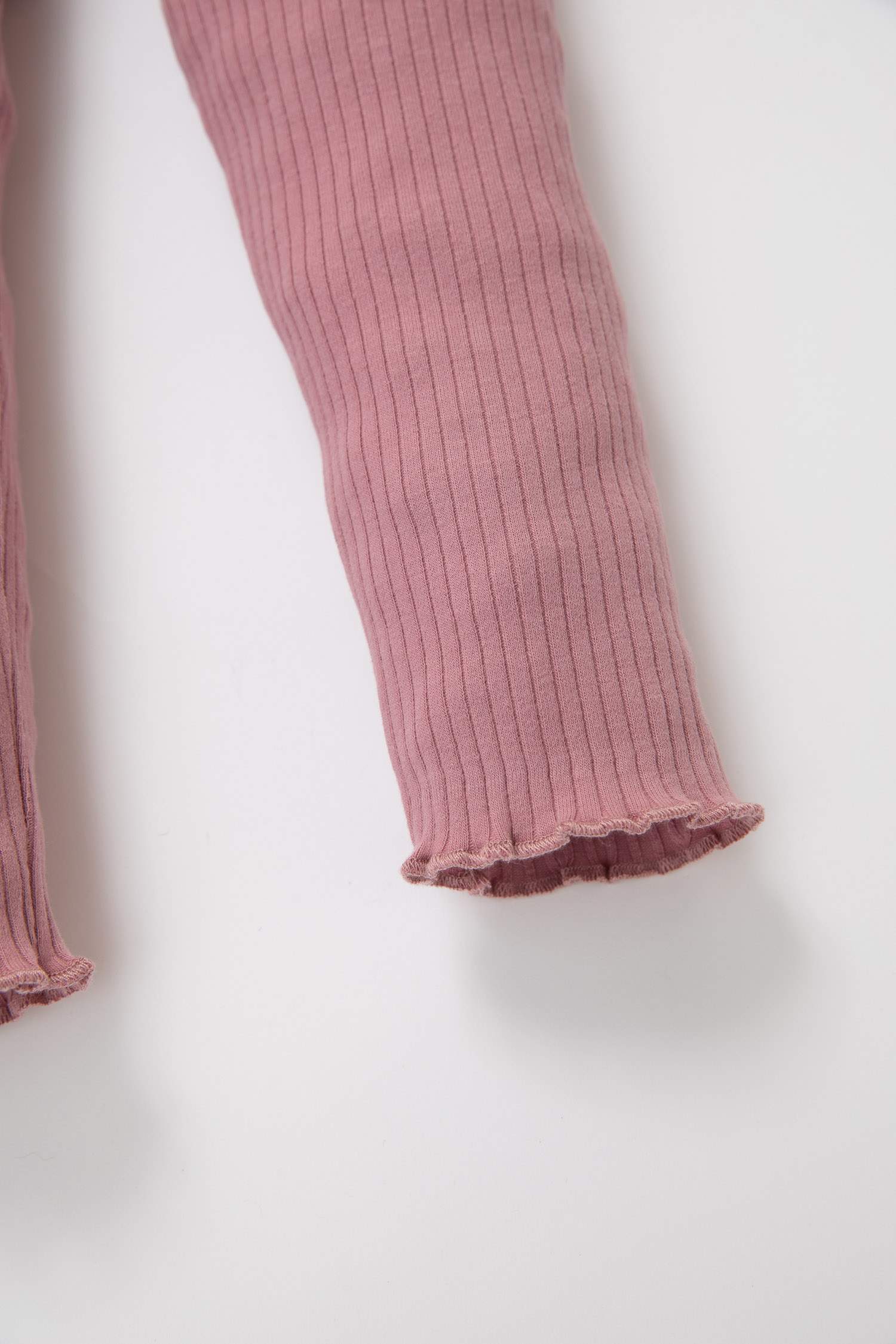 Kız Bebek Düz Paça Fitilli Kaşkorse Beli Lastikli Tayt