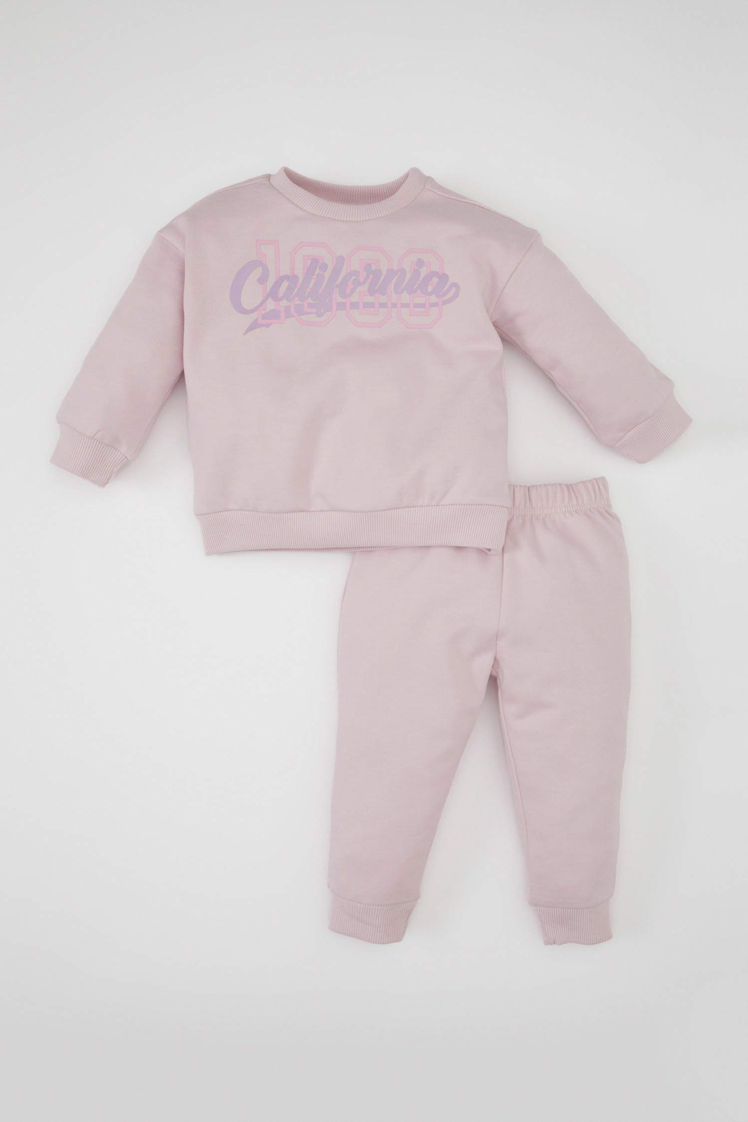 Baby Girl Printed Sweatshirt Sweatpants 2 Piece Set