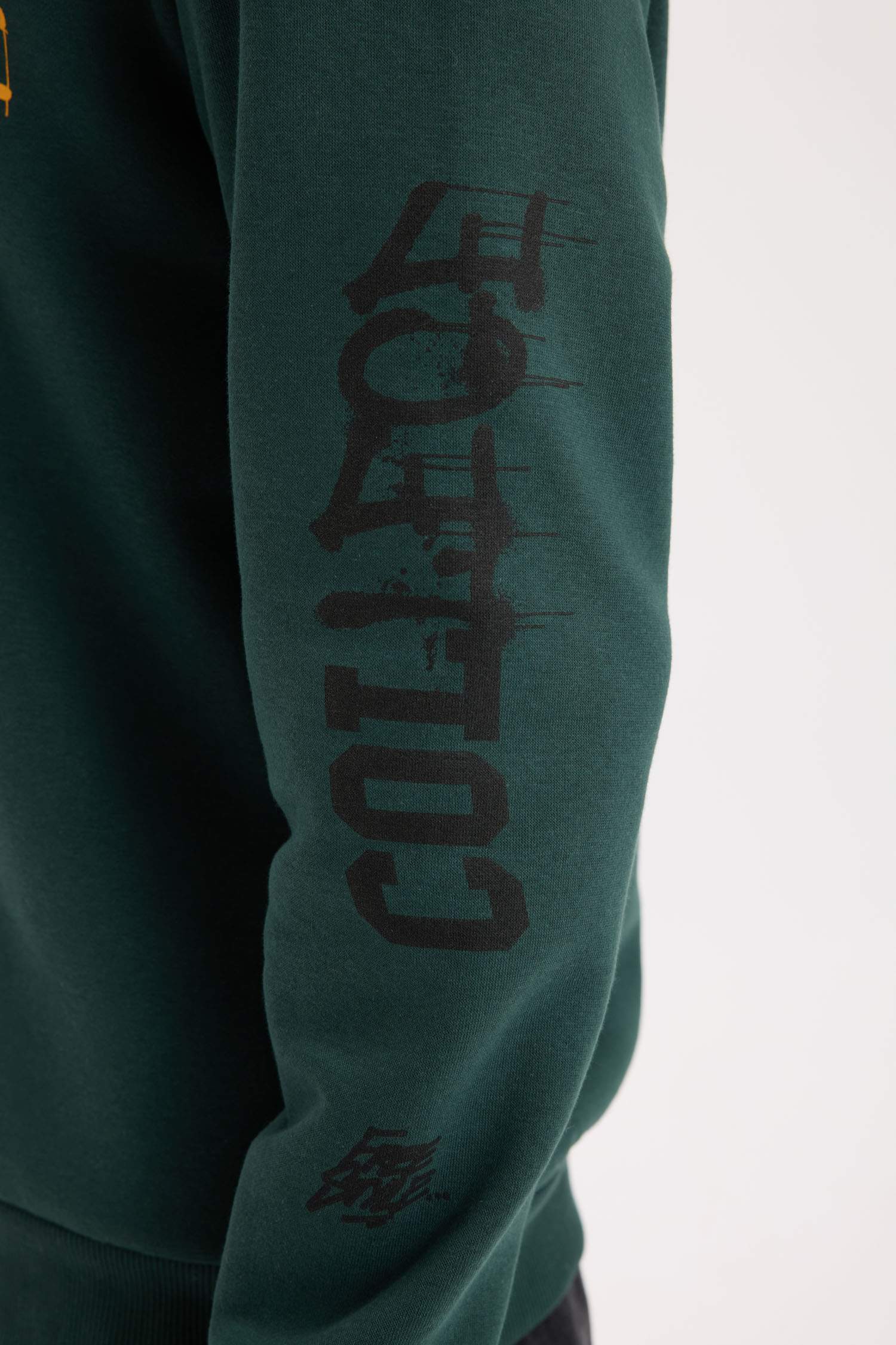 Boxy Fit Kapüşonlu Baskılı Sweatshirt