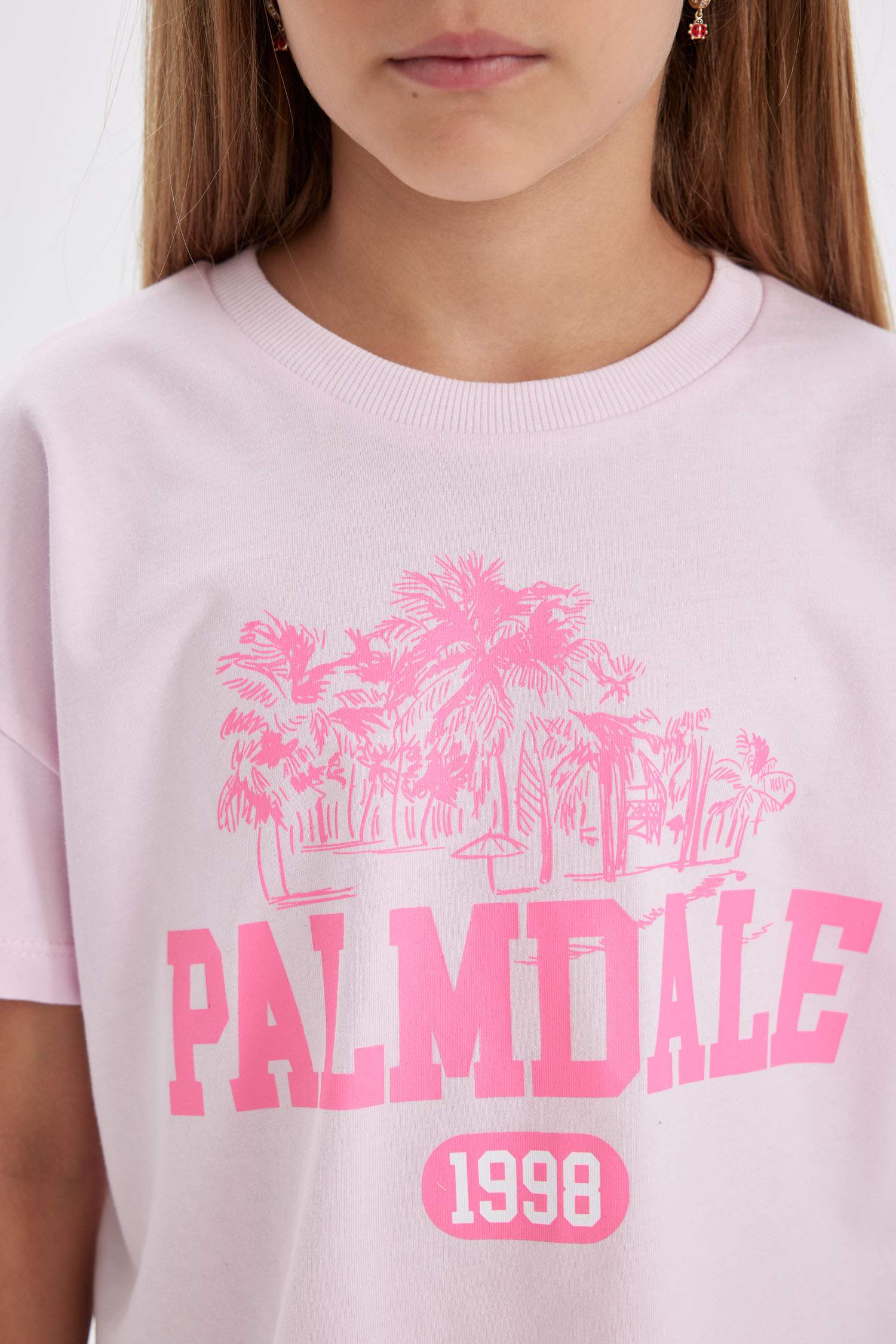 Girl Printed Short Sleeve T-Shirt