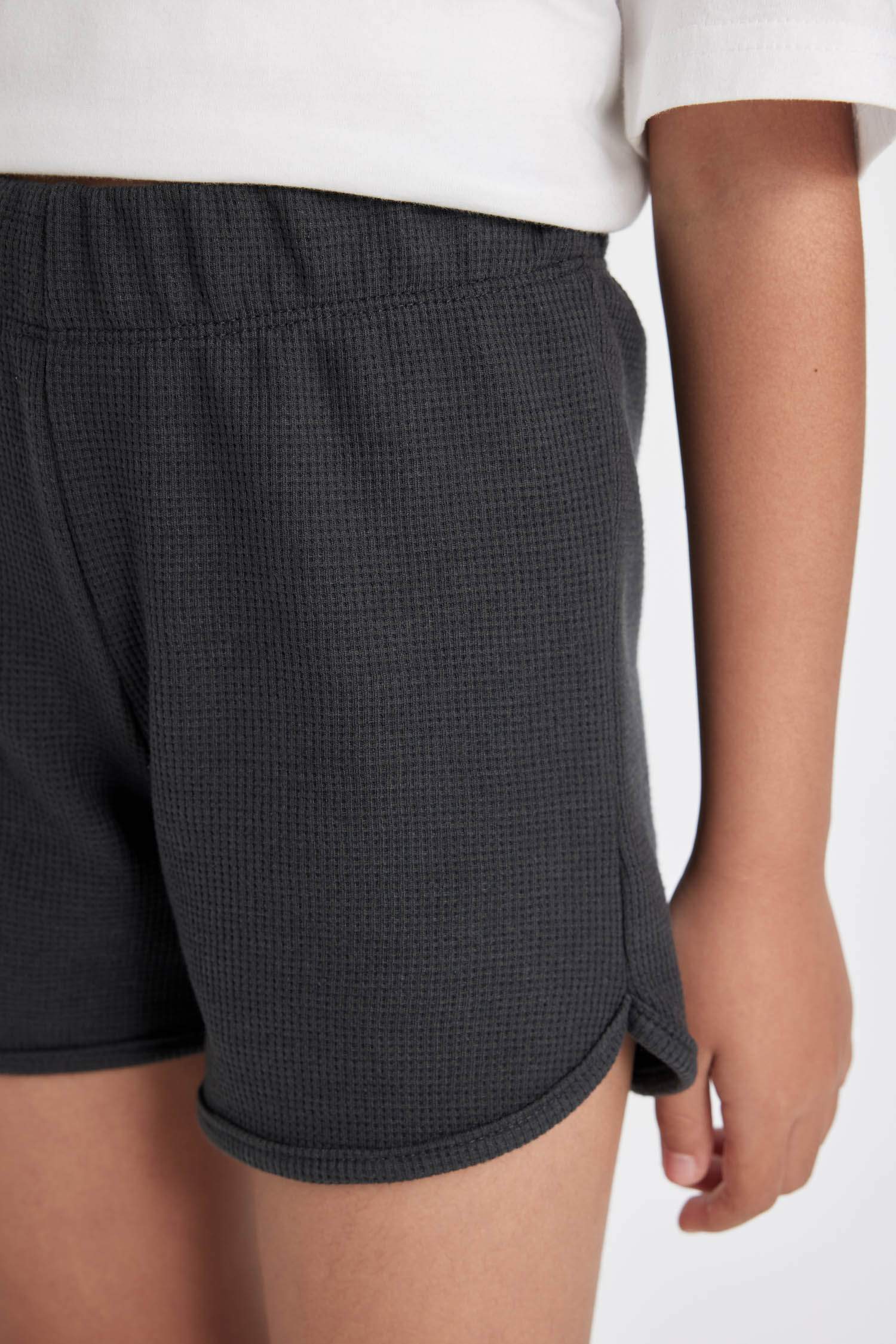 Kız Çocuk Waffle Şort