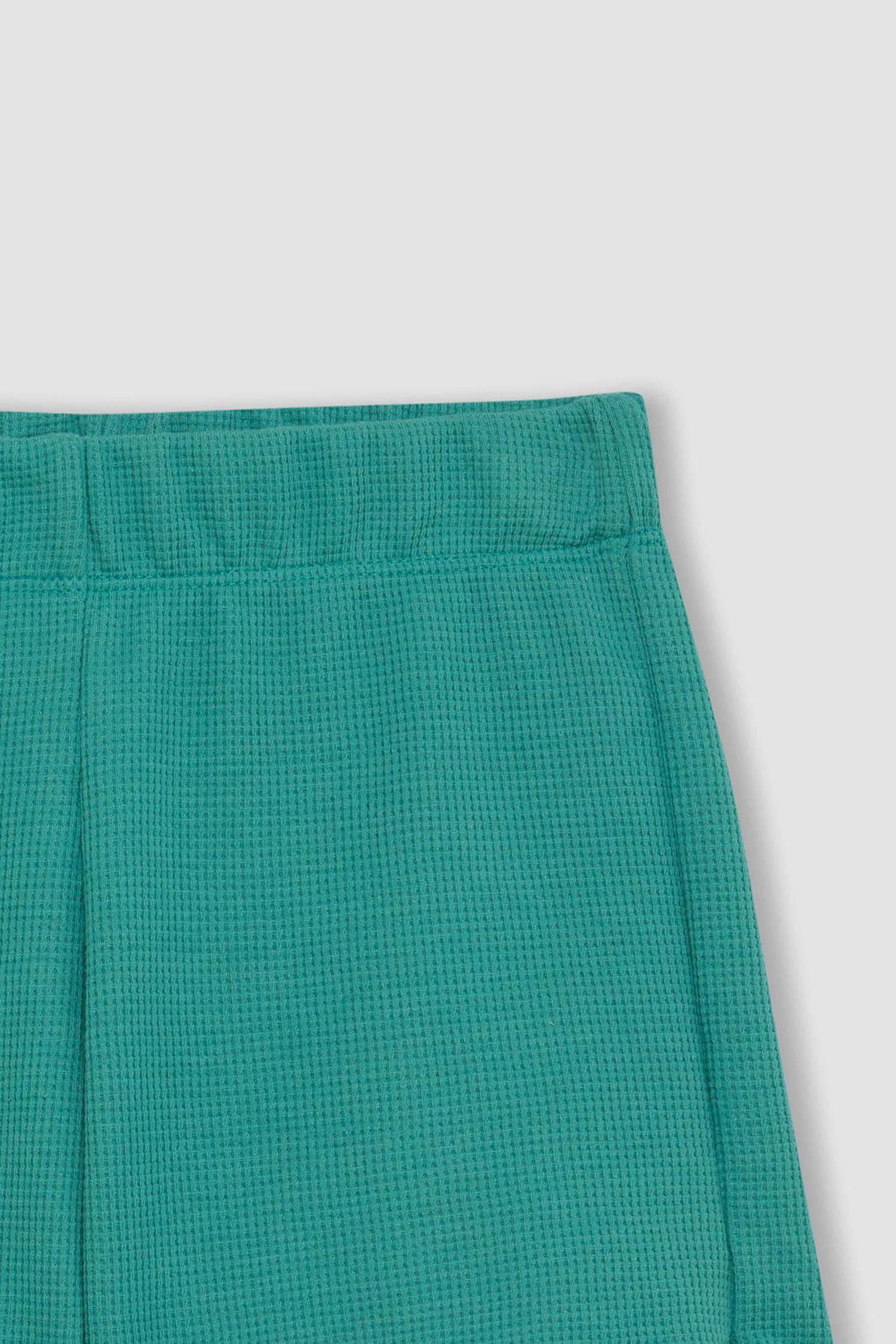 Kız Çocuk Waffle Şort