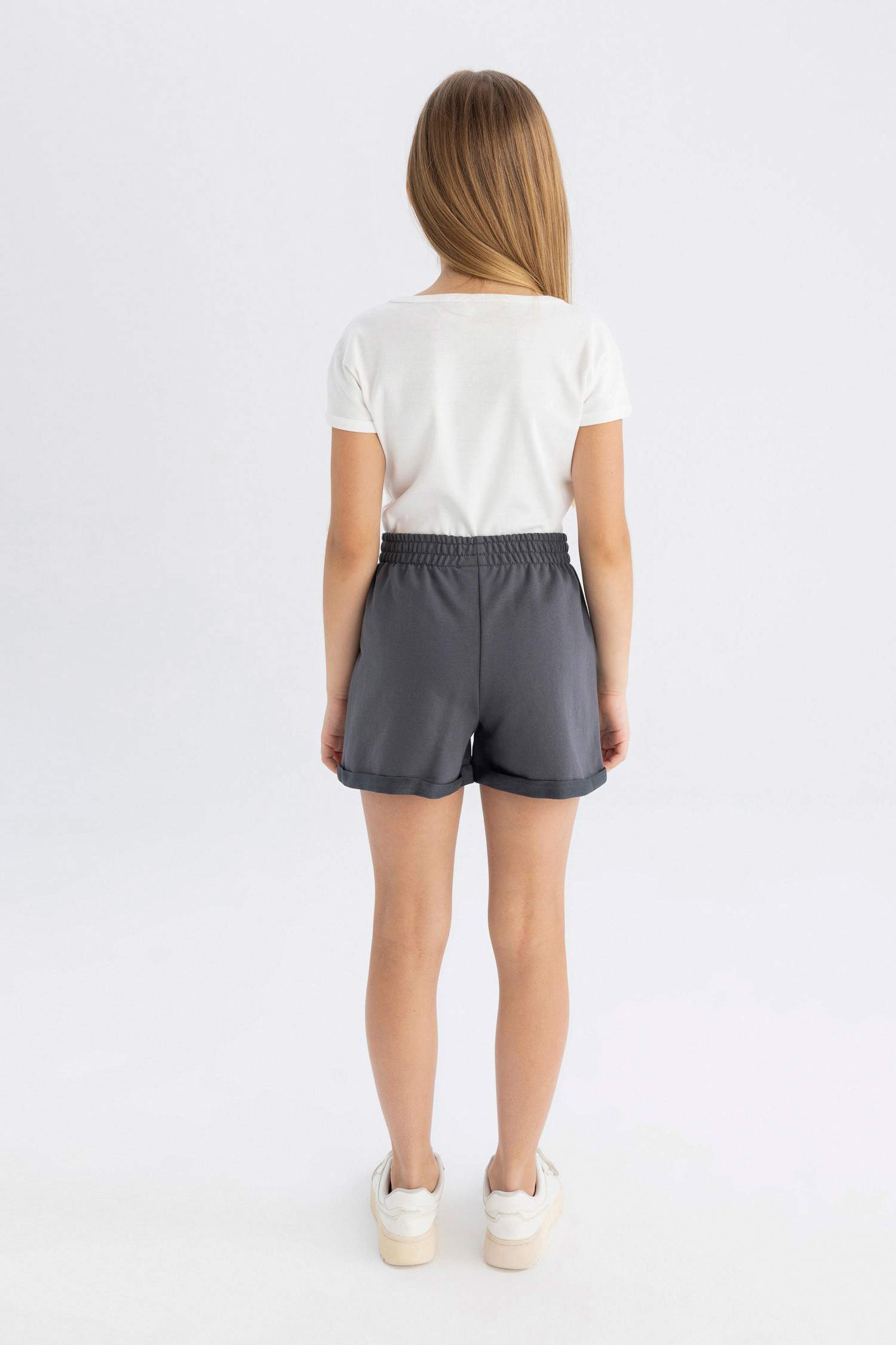 Kız Çocuk Baskılı Beli Lastikli Şort