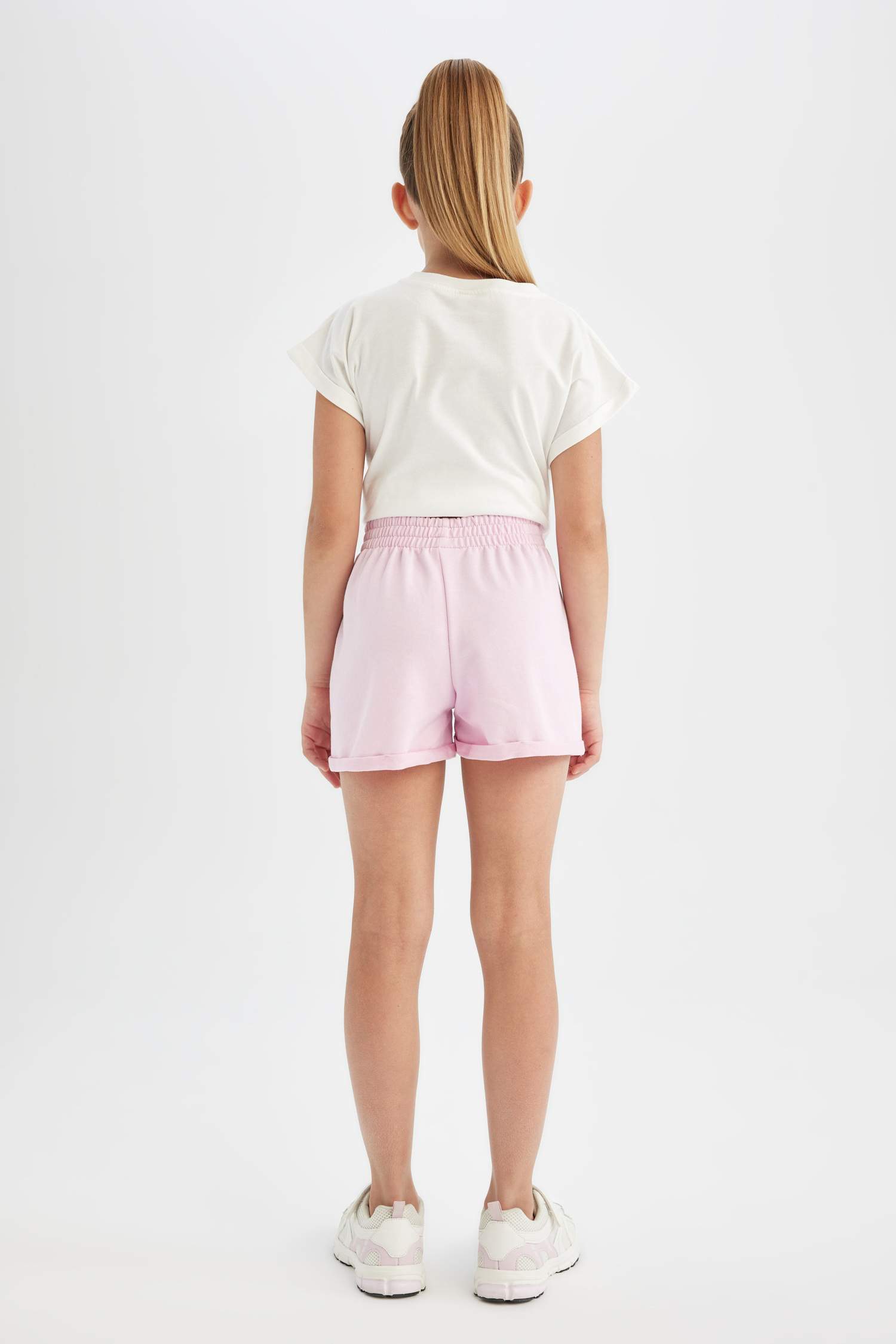 Kız Çocuk Baskılı Beli Lastikli Şort