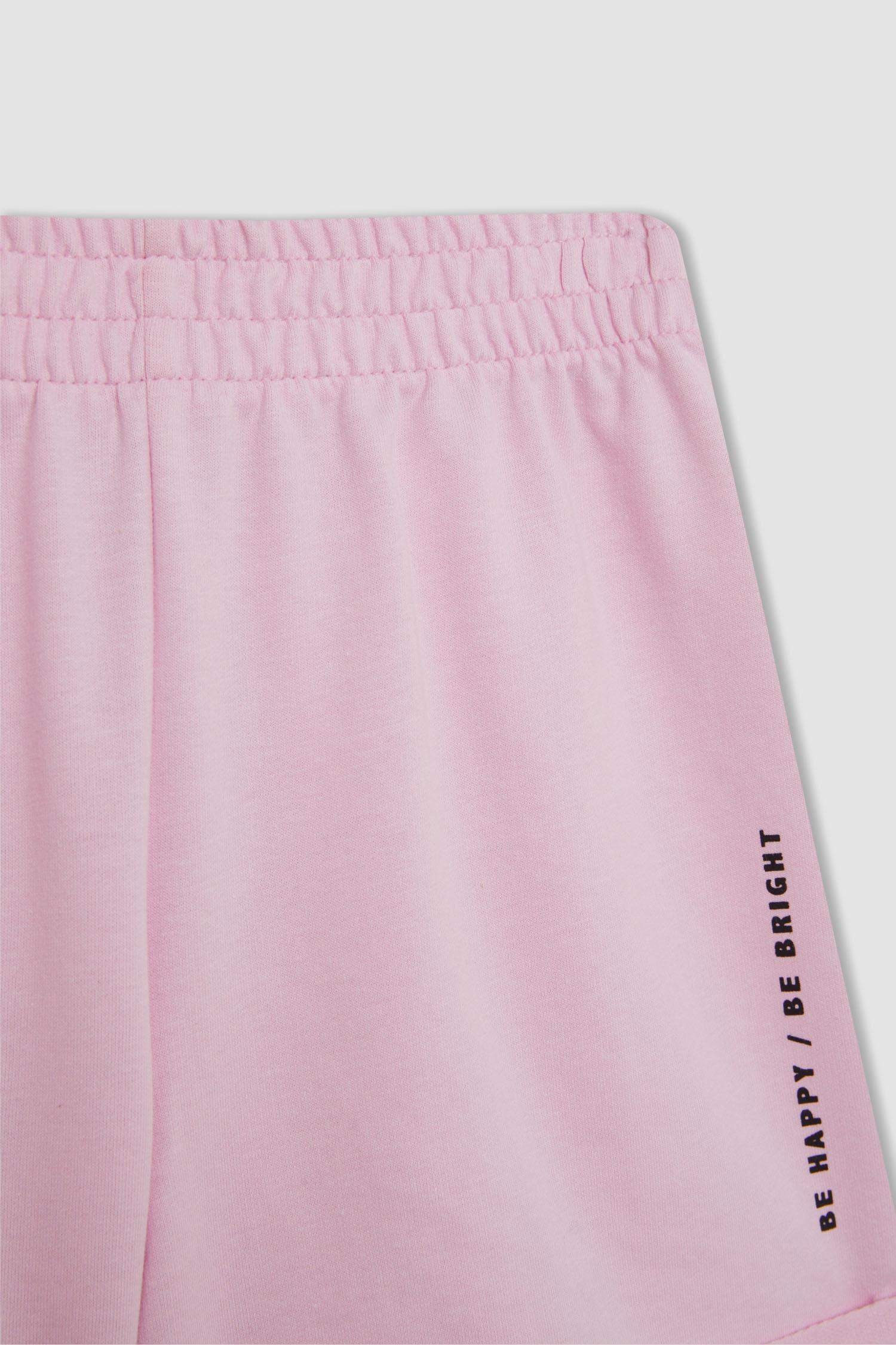 Kız Çocuk Baskılı Beli Lastikli Şort