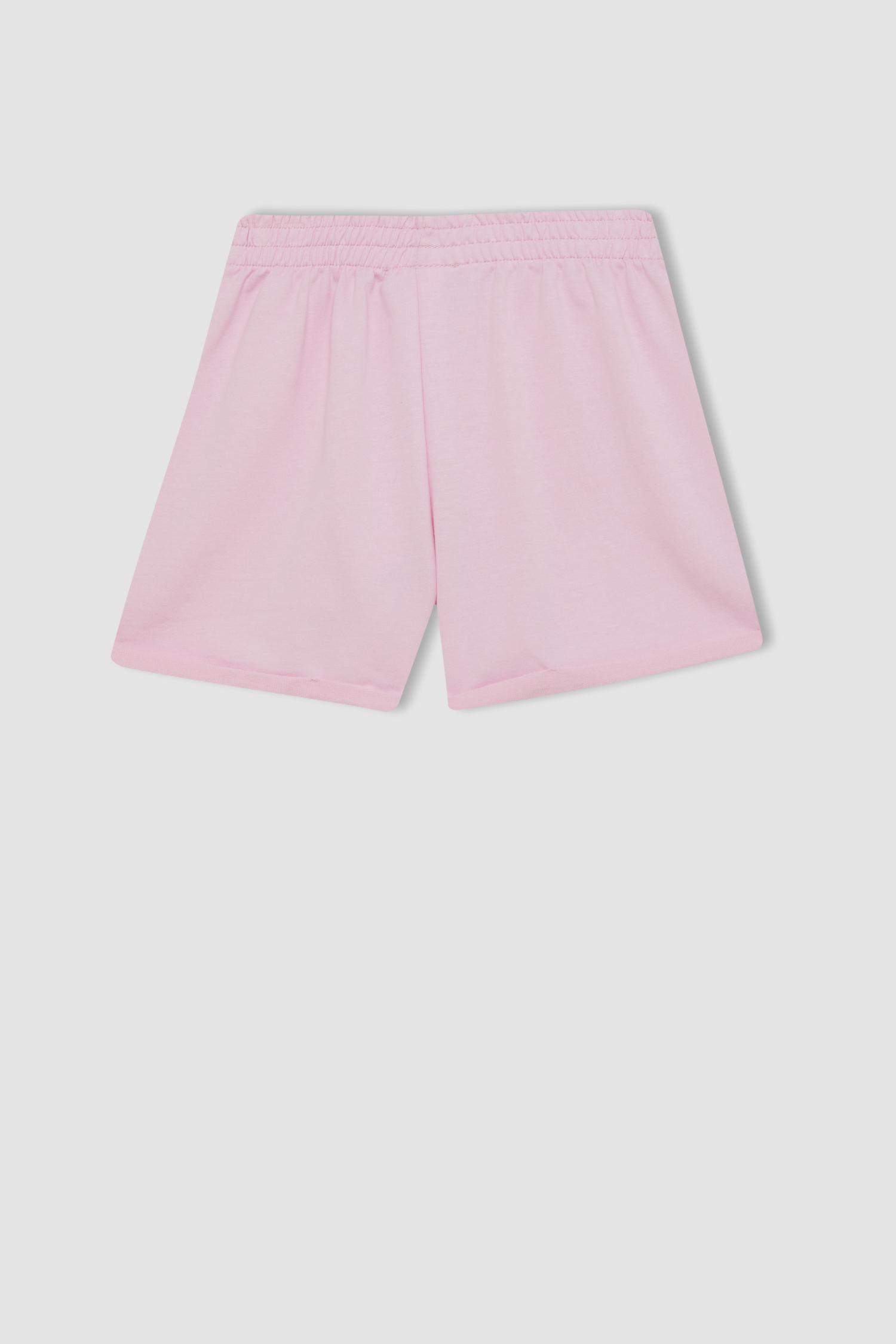 Kız Çocuk Baskılı Beli Lastikli Şort