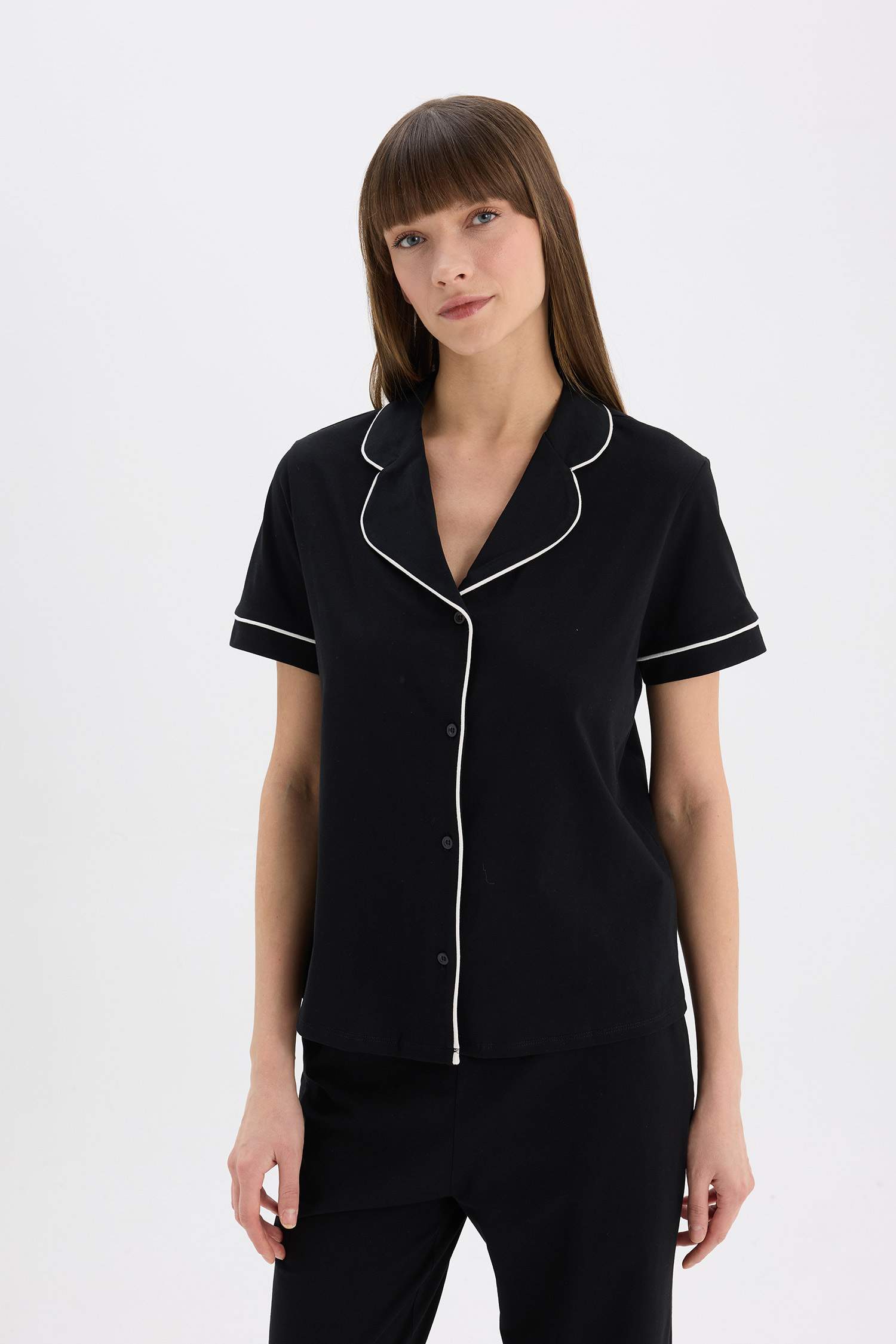 Pijama Takımı Kısa Kollu Üst Uzun Alt-Fall in Love