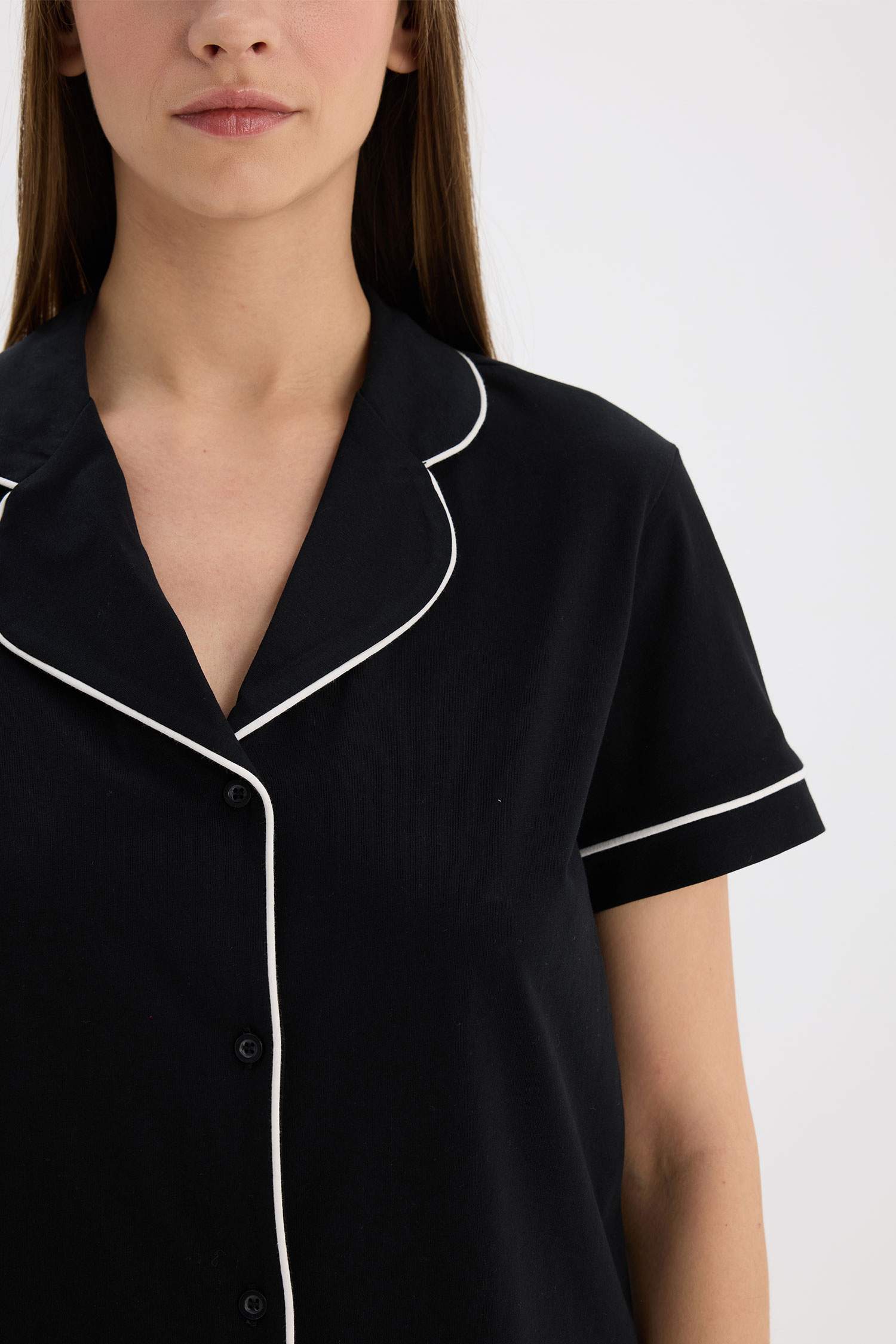 Pijama Takımı Kısa Kollu Üst Uzun Alt-Fall in Love