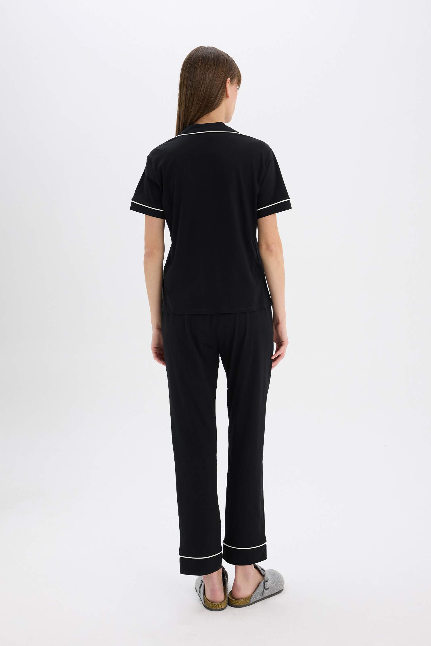 Pijama Takımı Kısa Kollu Üst Uzun Alt-Fall in Love