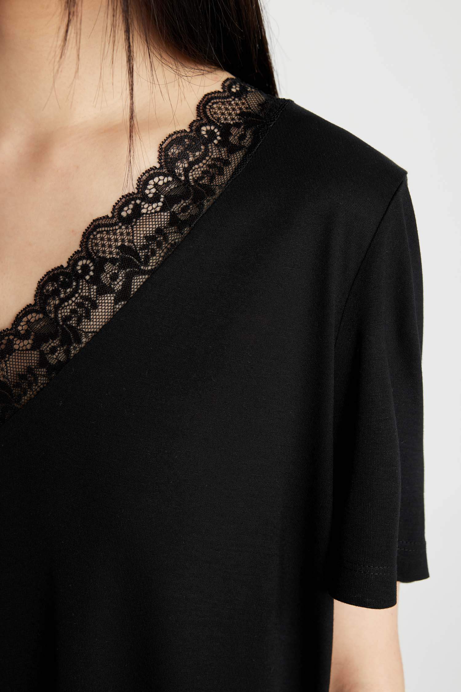 Regular Fit Kısa Kollu 2'li Viskon Takım Fall in Love