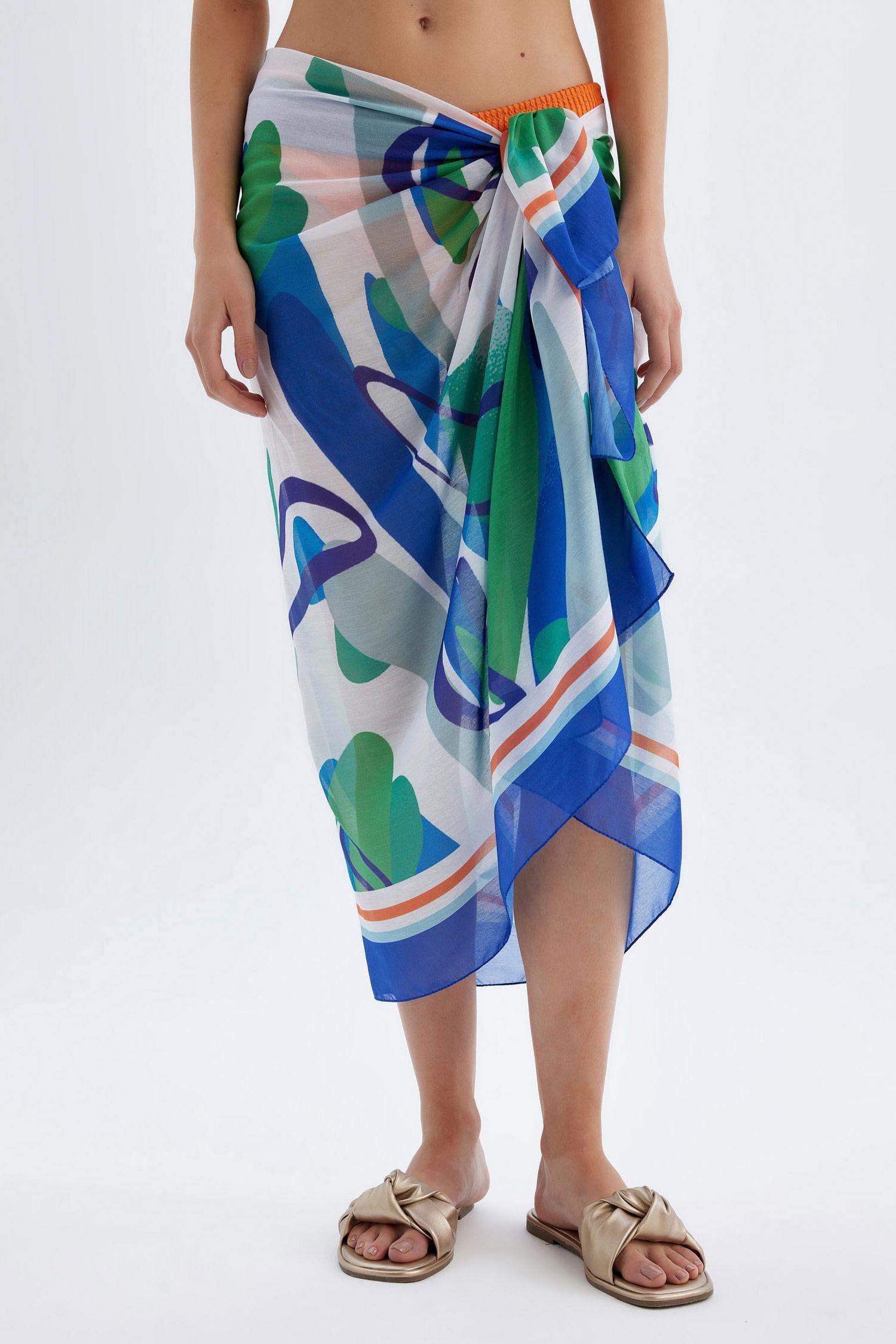 Fall in Love Patterned Voile Beach Skirt