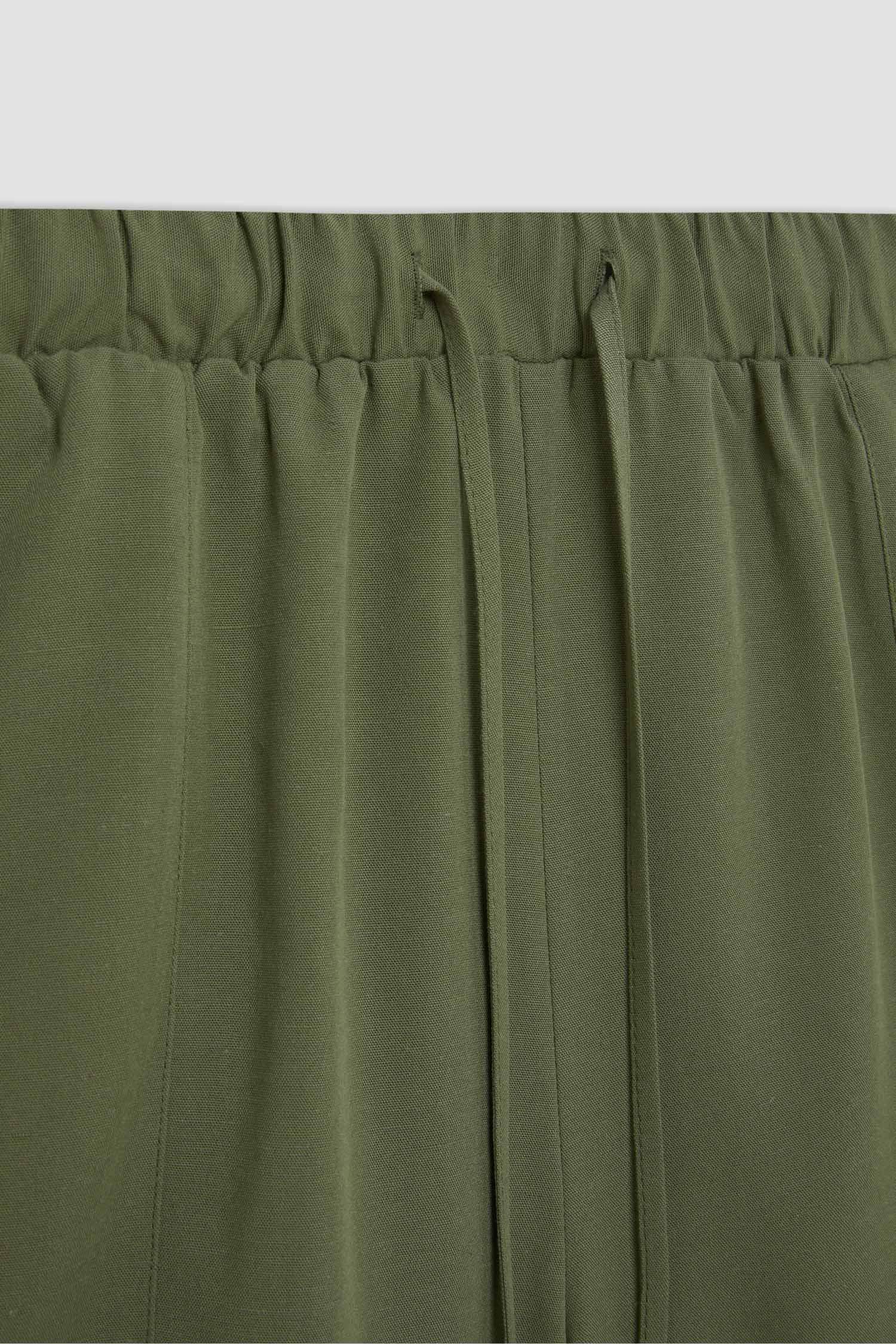 Regular Fit Normal Waist Linen Blend Shorts