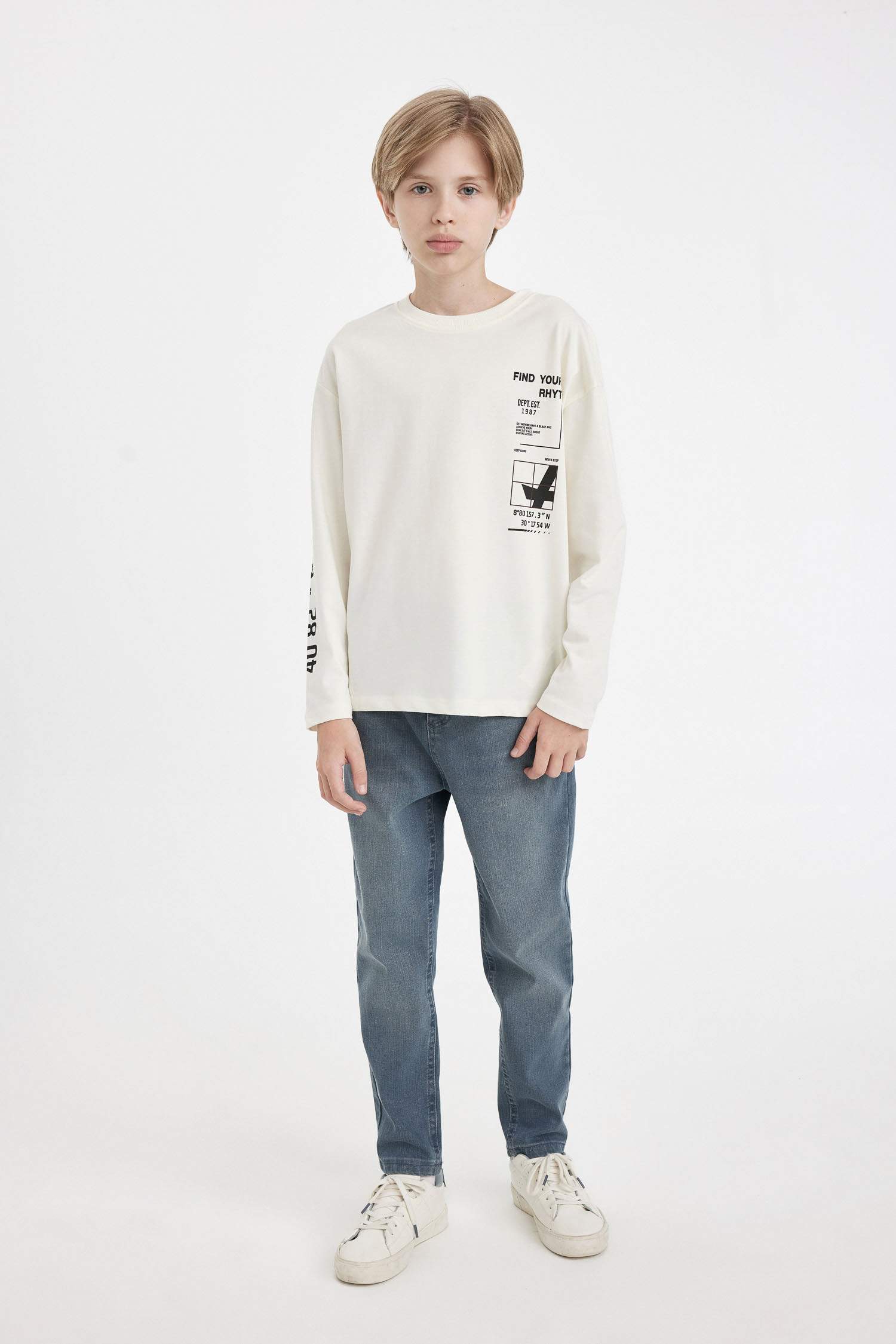 T-Shirt Oversize à Manches Courtes imprimé à Col Rond pour Garçon