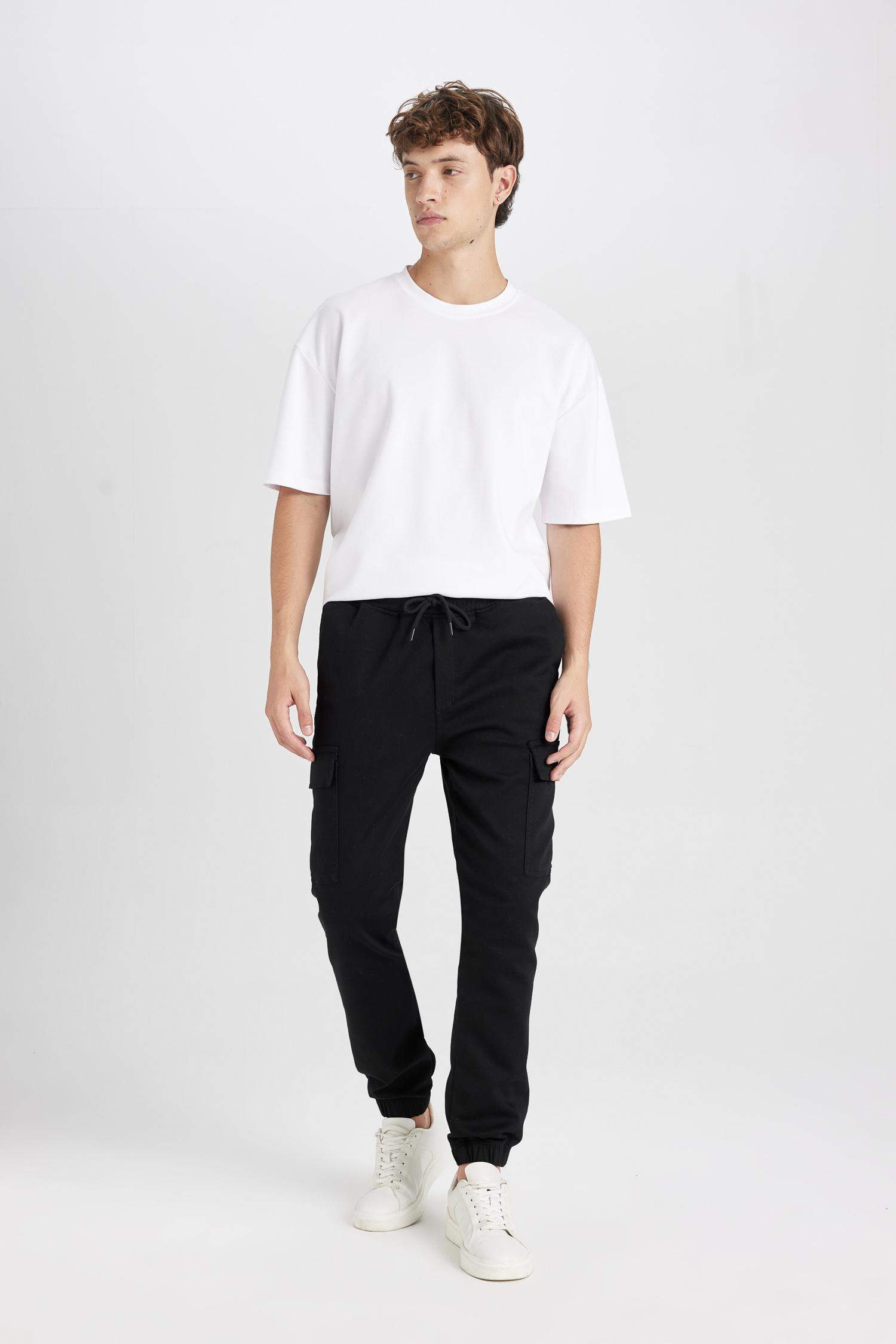 سروال كارجو بجيوب و خصر مطاطي