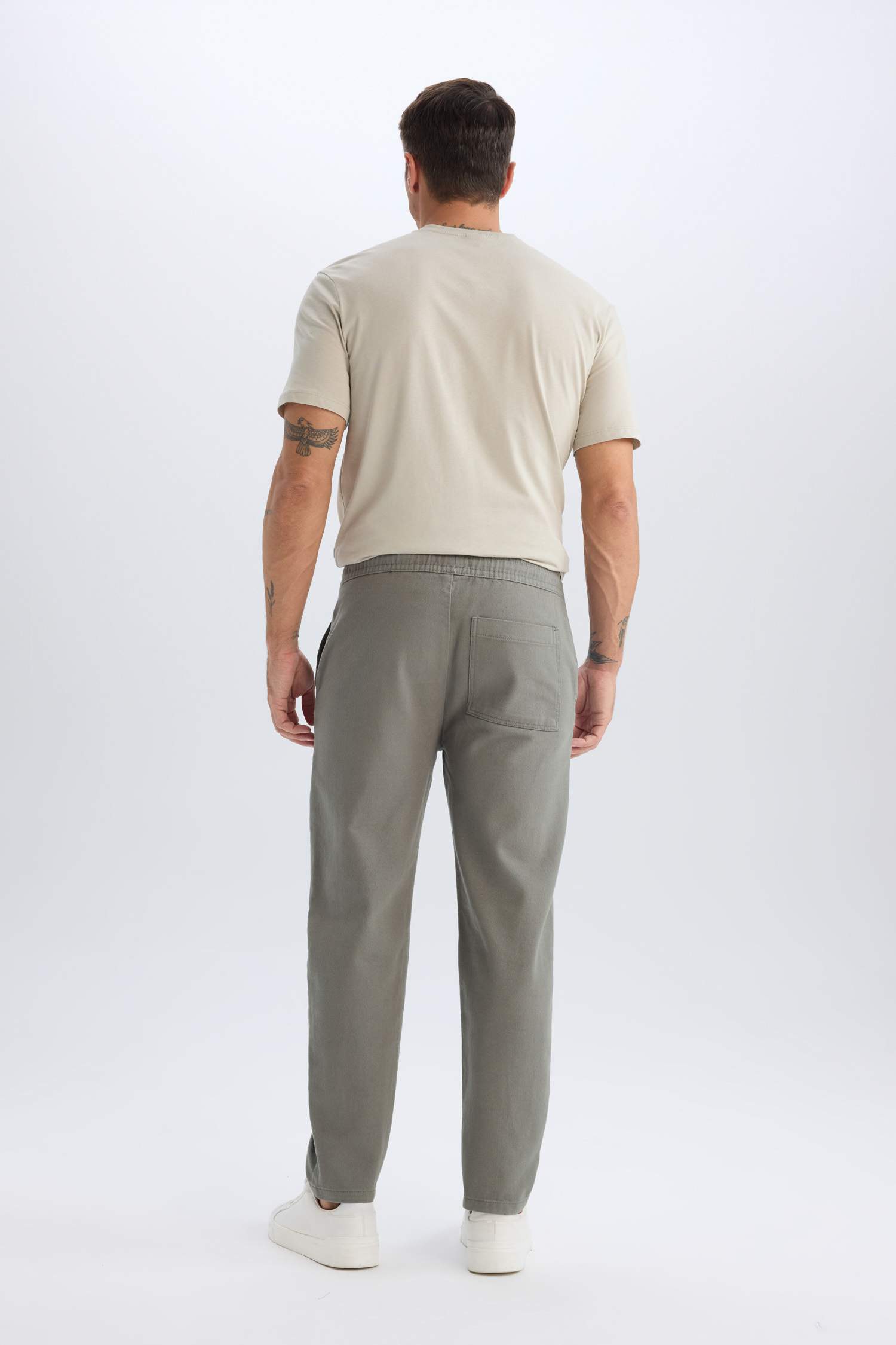 %100 Pamuk Regular Fit Normal Kesim Yazlık Jogger Pantolon