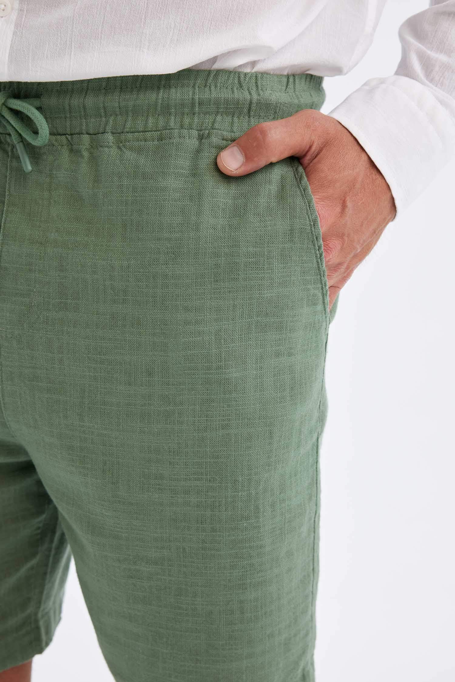 %100 Pamuk Relax Fit Bermuda Şort