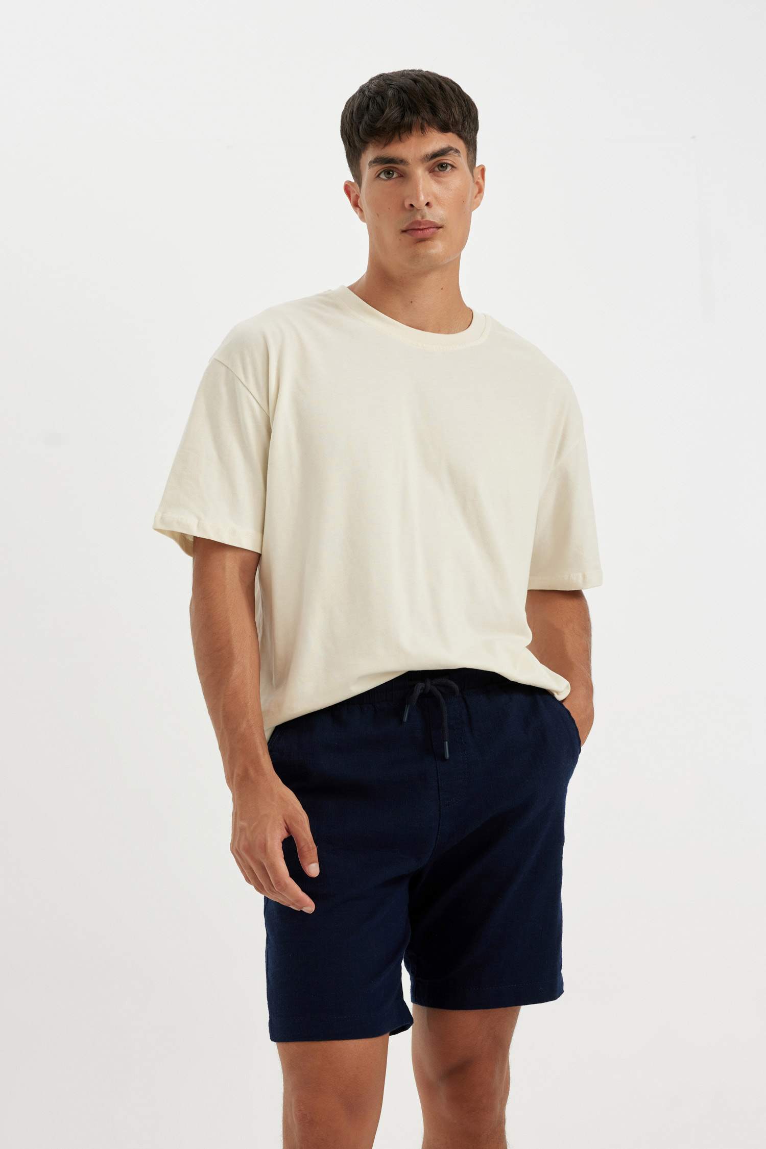 Relax Fit Cotton Bermuda Shorts