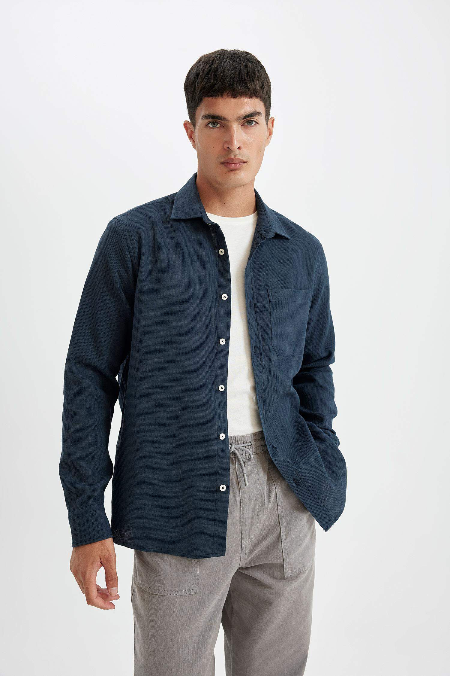 Regular Fit Basic Cotton Shirt