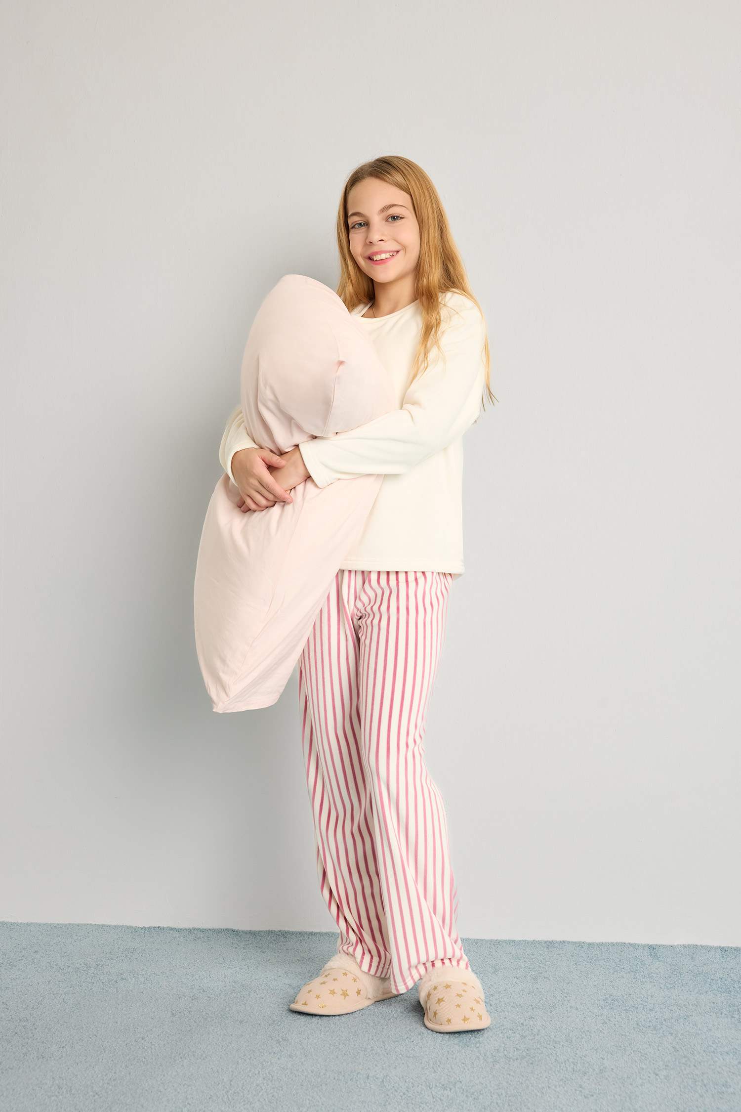 Ensemble Pyjama Top à manches longues et Pantalon rayé pour fille