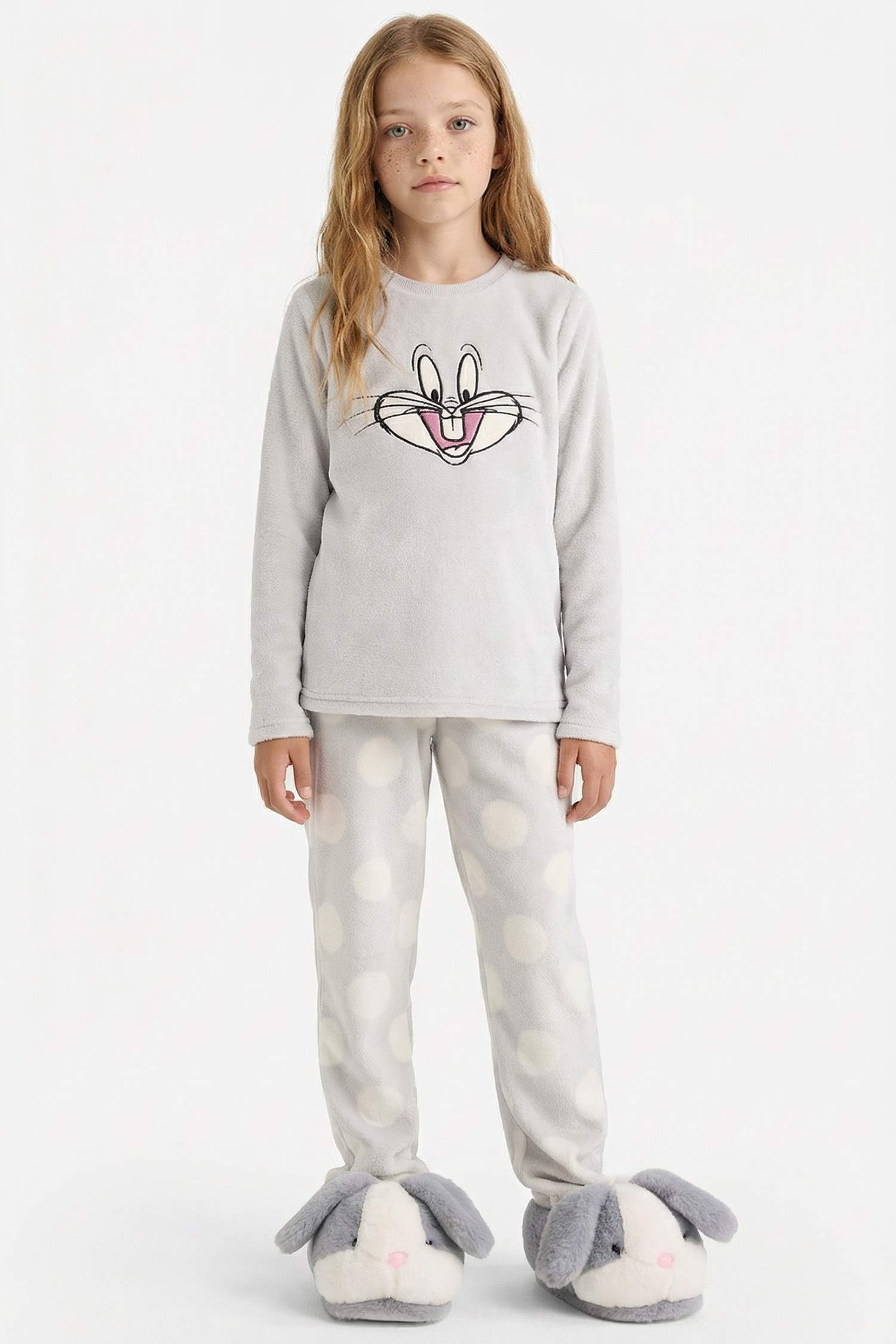 Girl Looney Tunes Regular Fit Plush 2 Piece Pajama Set