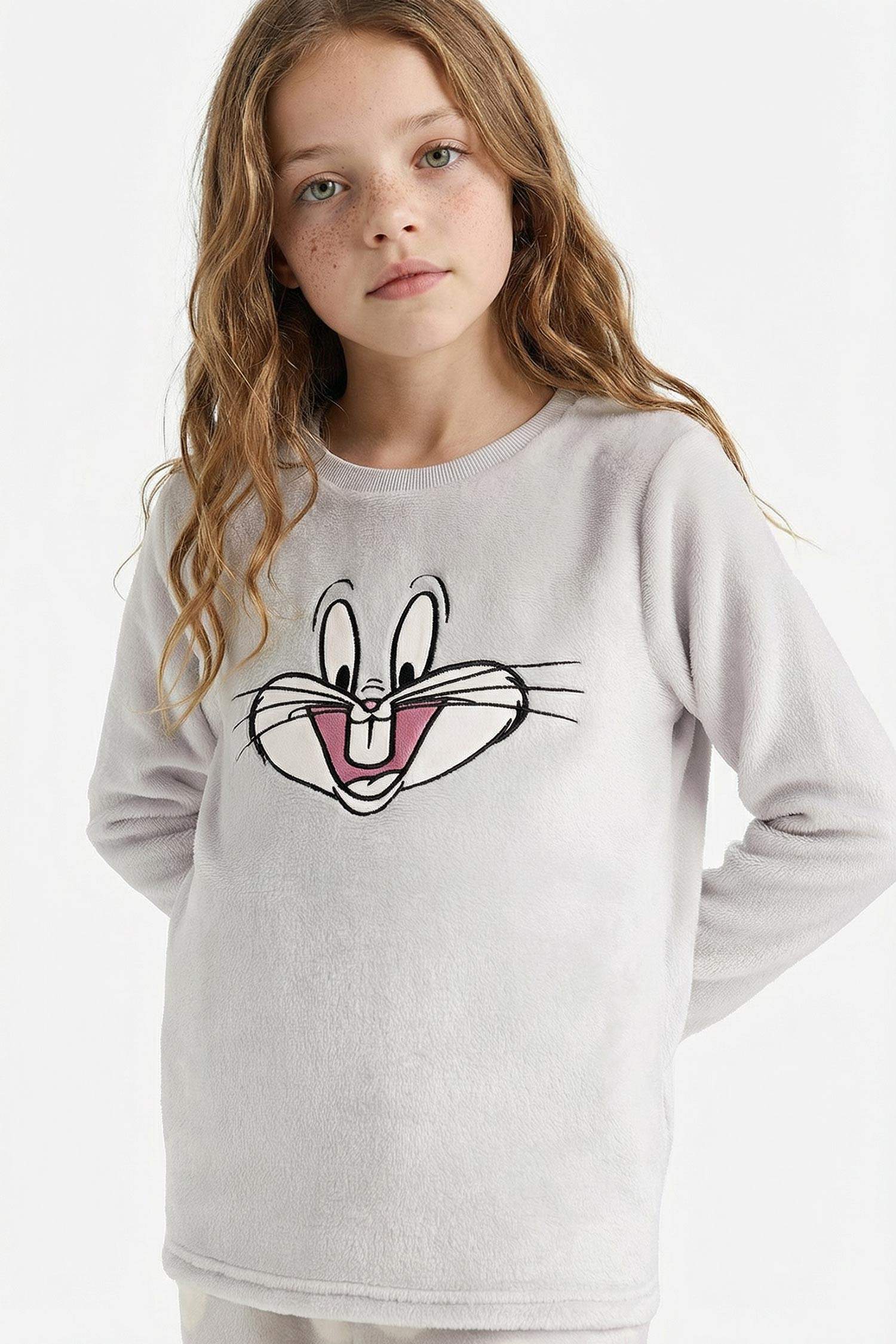 Girl Looney Tunes Regular Fit Plush 2 Piece Pajama Set