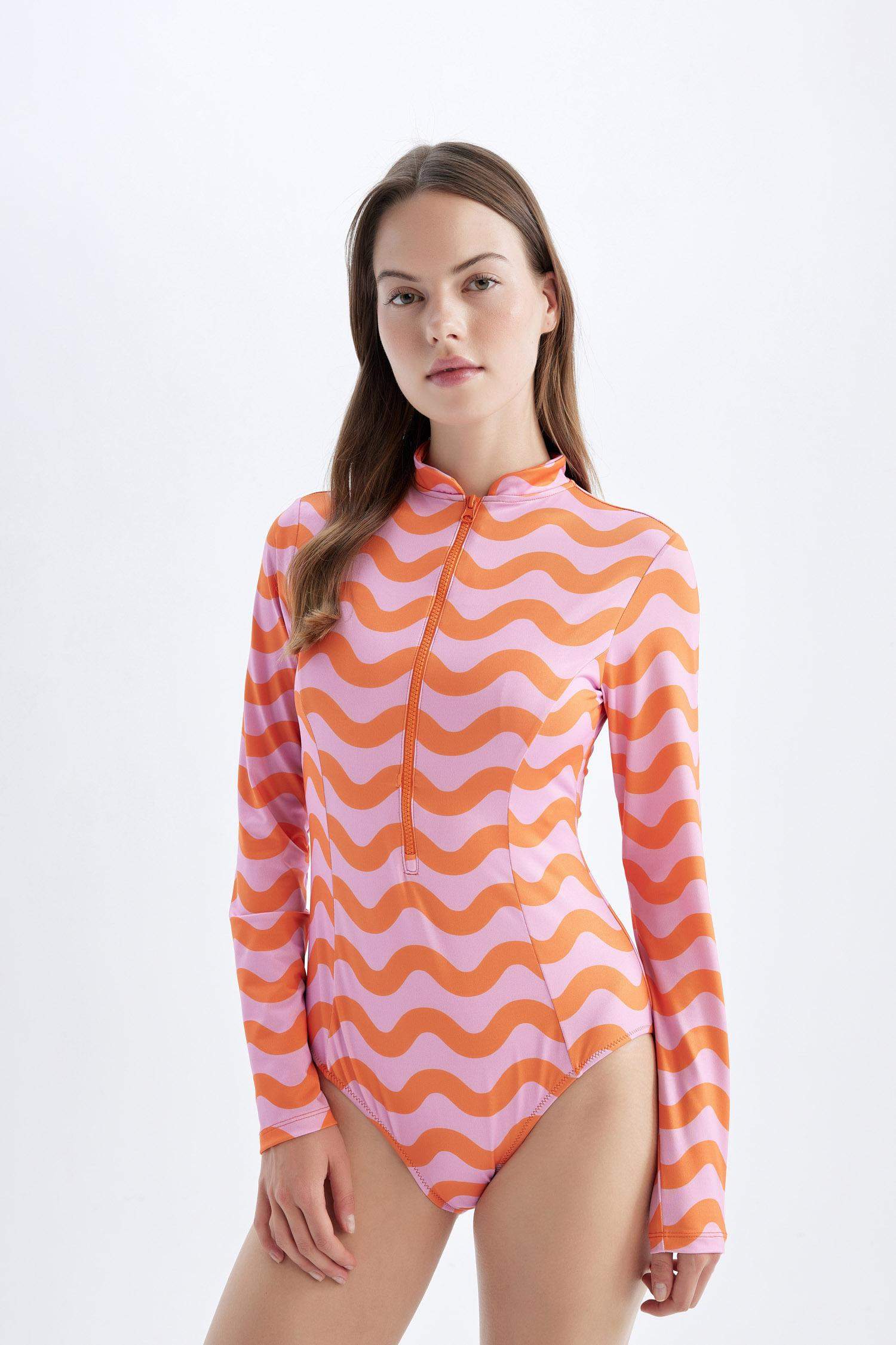 Regular Fit Desenli Sörf Mayo-Fall in Love