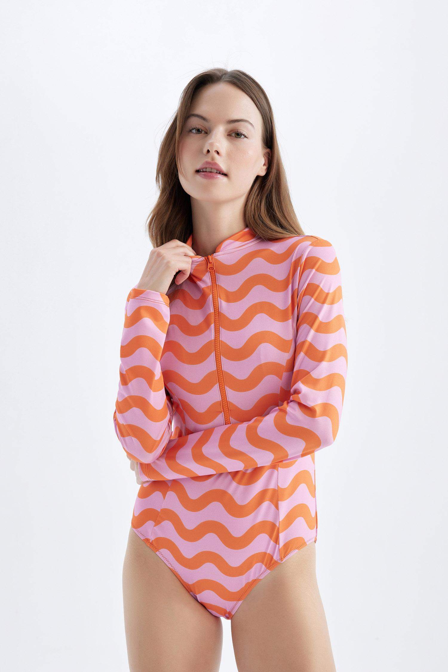 Regular Fit Desenli Sörf Mayo-Fall in Love