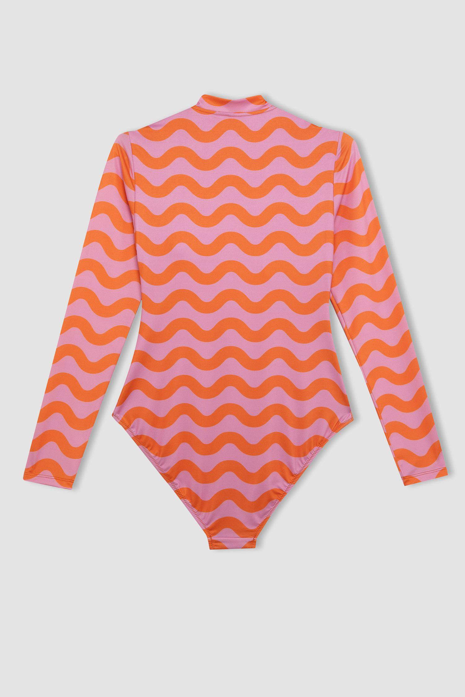 Regular Fit Desenli Sörf Mayo-Fall in Love