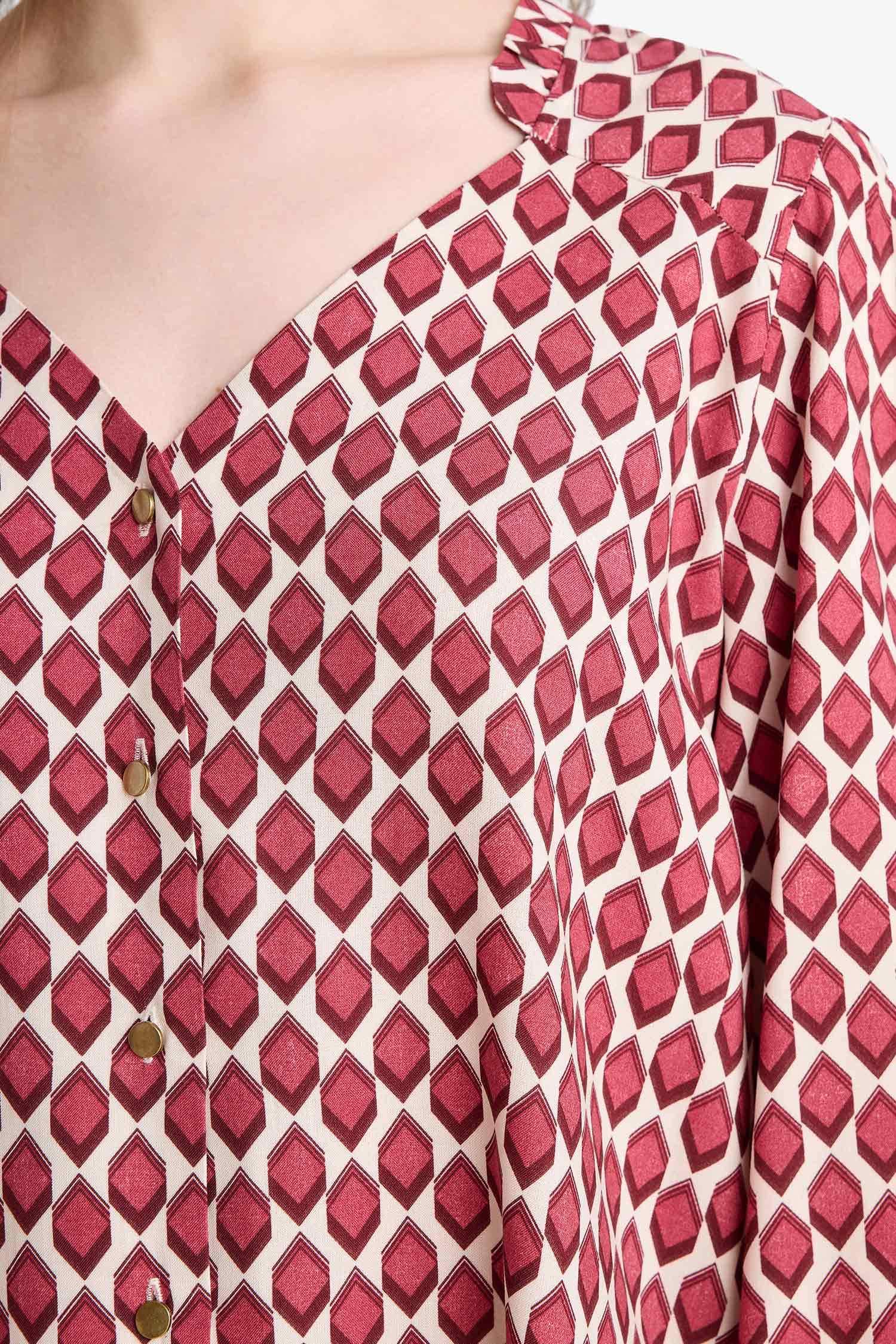 Regular Fit V-Neck Long Sleeve Shirt