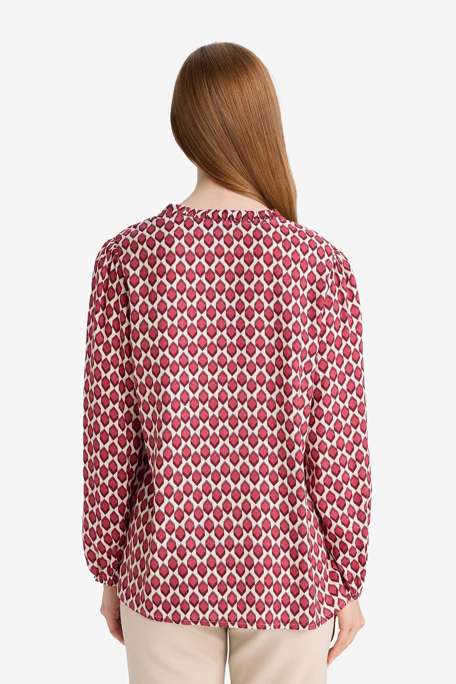 Regular Fit V-Neck Long Sleeve Shirt