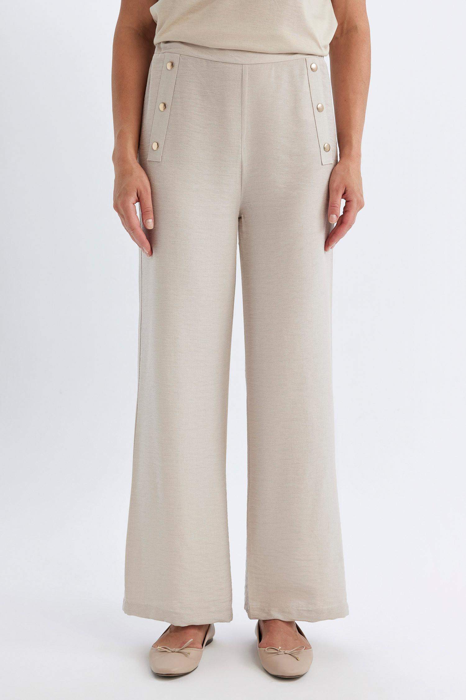 سروال سامبل واسع برجل واسع ستاندارت بجيب