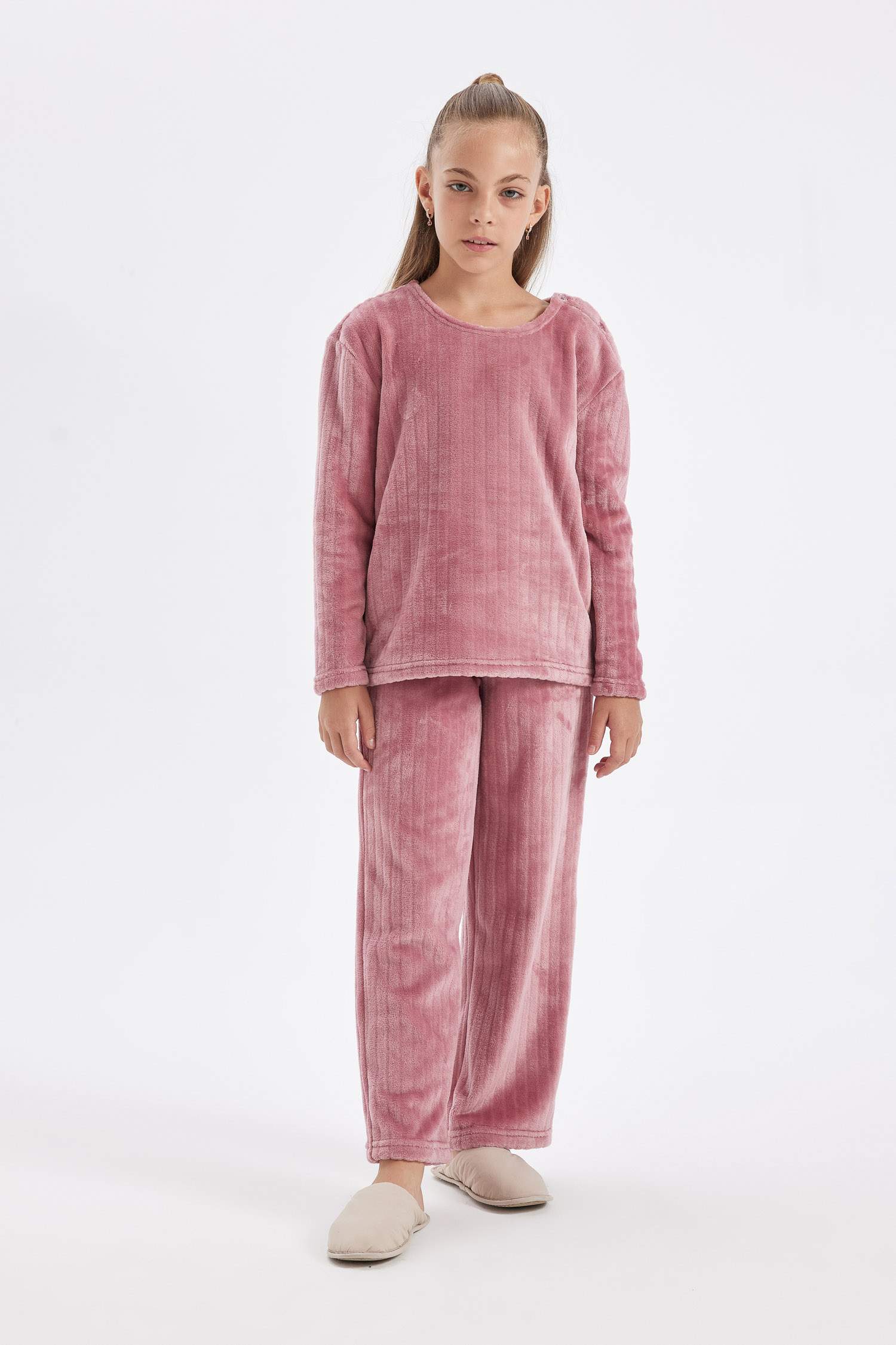 Girl Fleece Long Sleeve 2 Piece Pajama Set