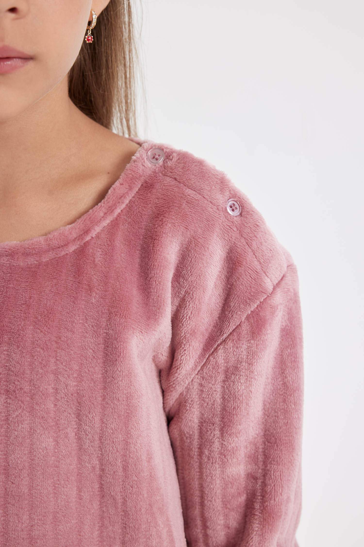 Girl Fleece Long Sleeve 2 Piece Pajama Set