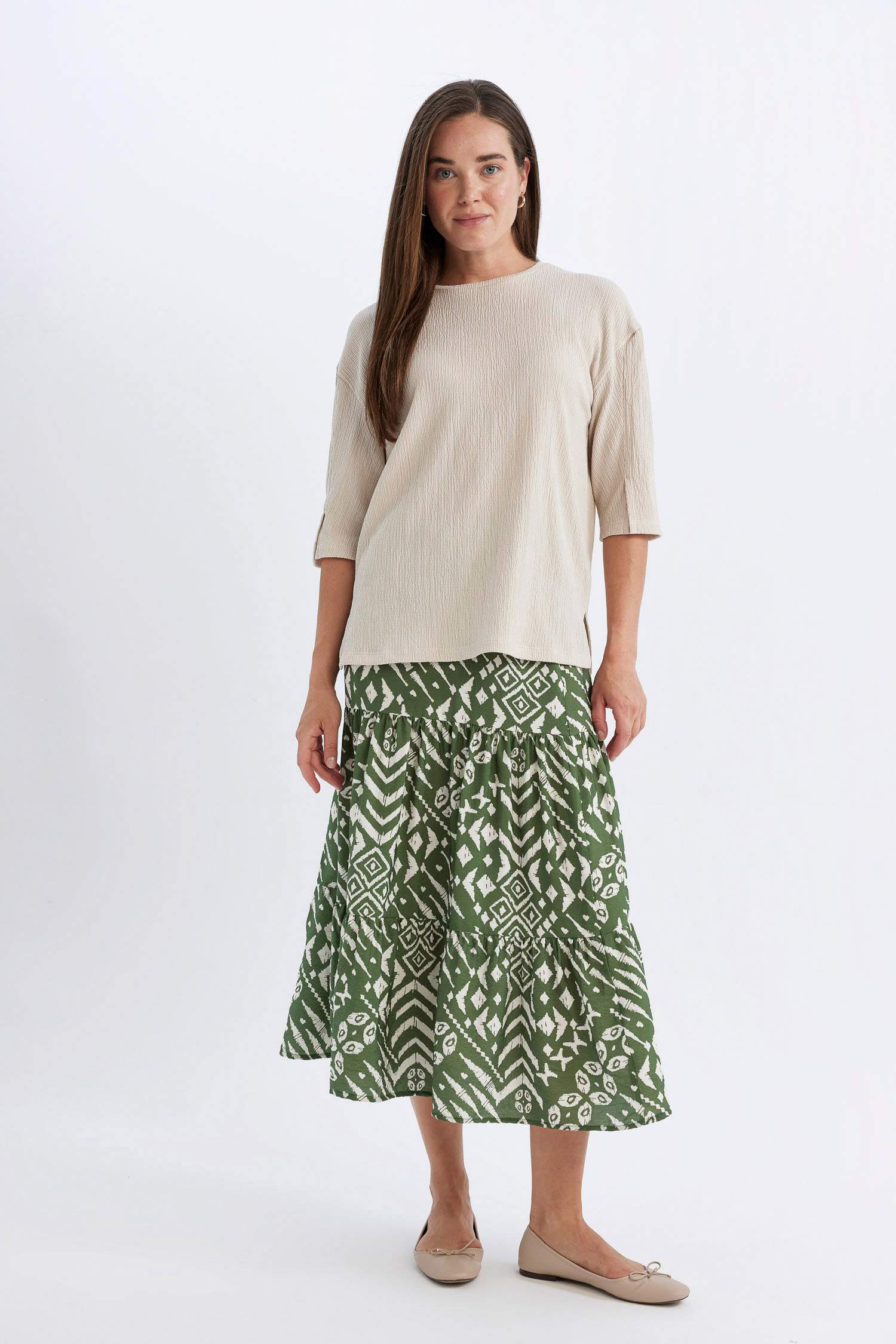 T-Shirt à Manches Courtes coupe régulière à Col Rond